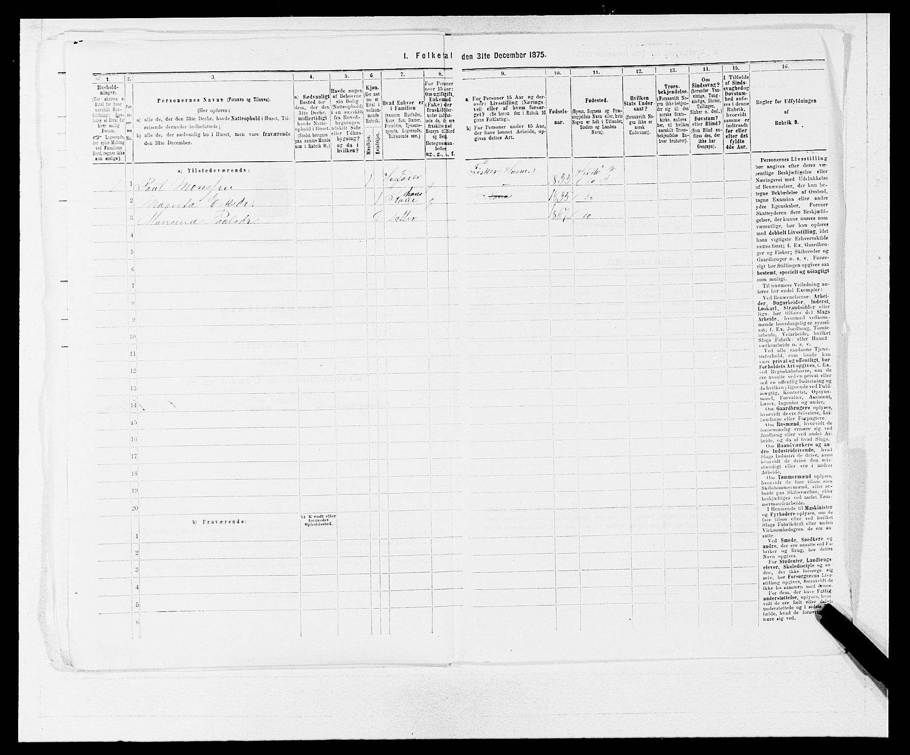 SAB, 1875 census for 1258P Herdla, 1875, p. 750