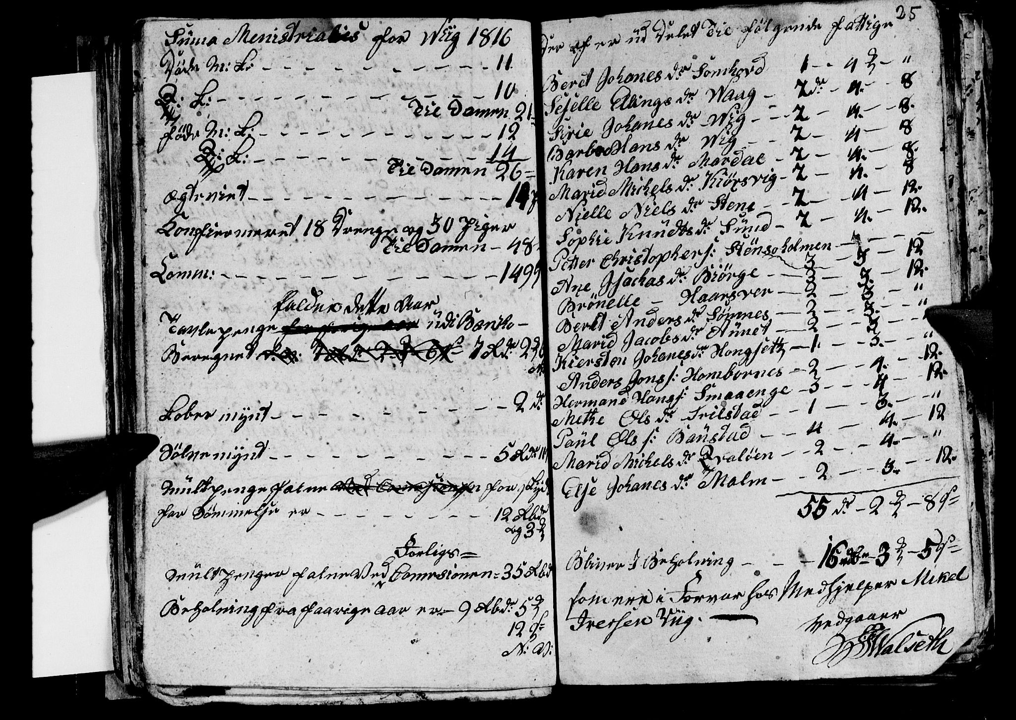 Ministerialprotokoller, klokkerbøker og fødselsregistre - Nordland, SAT/A-1459/812/L0185: Parish register (copy) no. 812C03, 1815-1837, p. 25