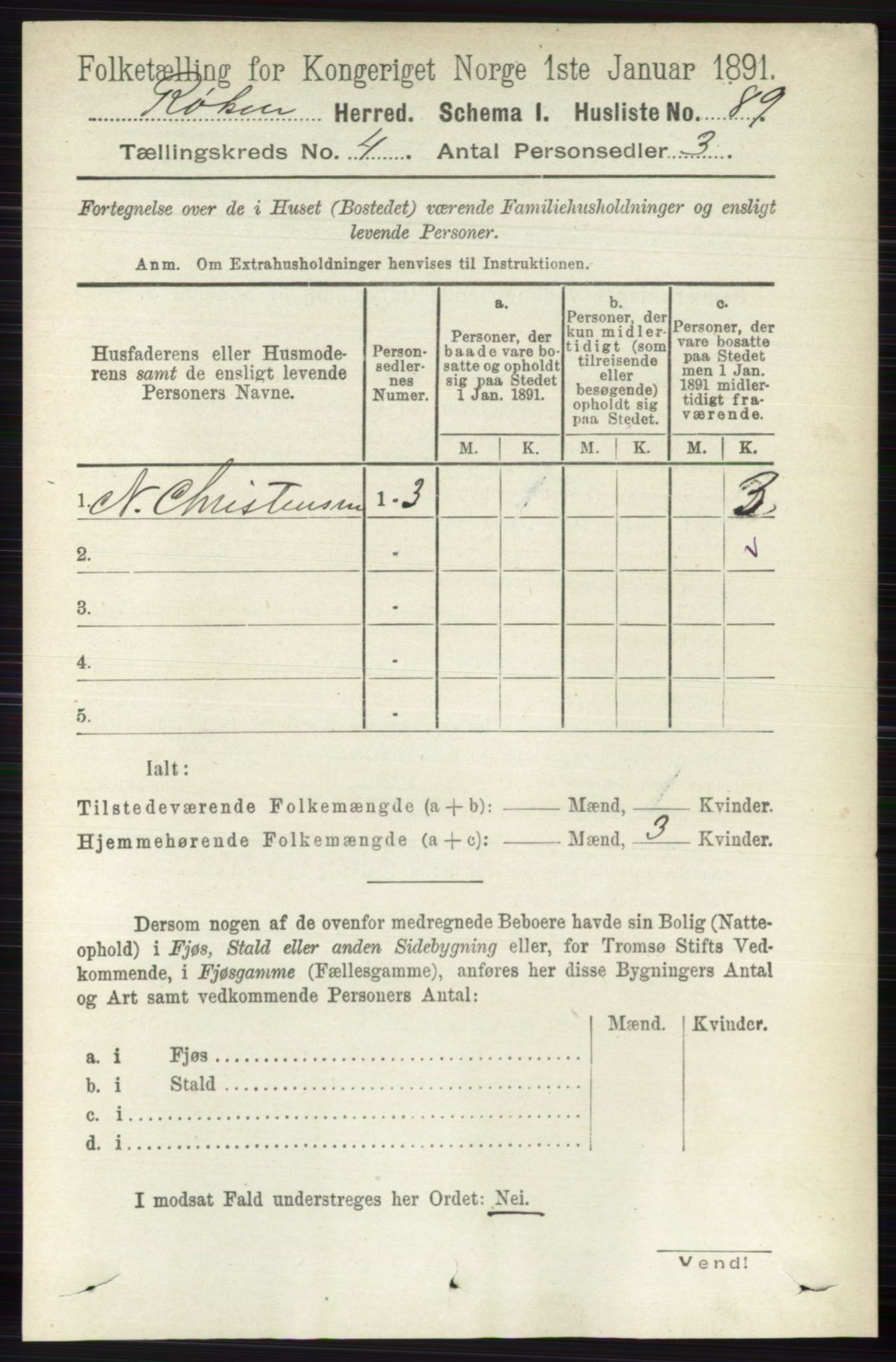 RA, 1891 census for 0627 Røyken, 1891, p. 1824