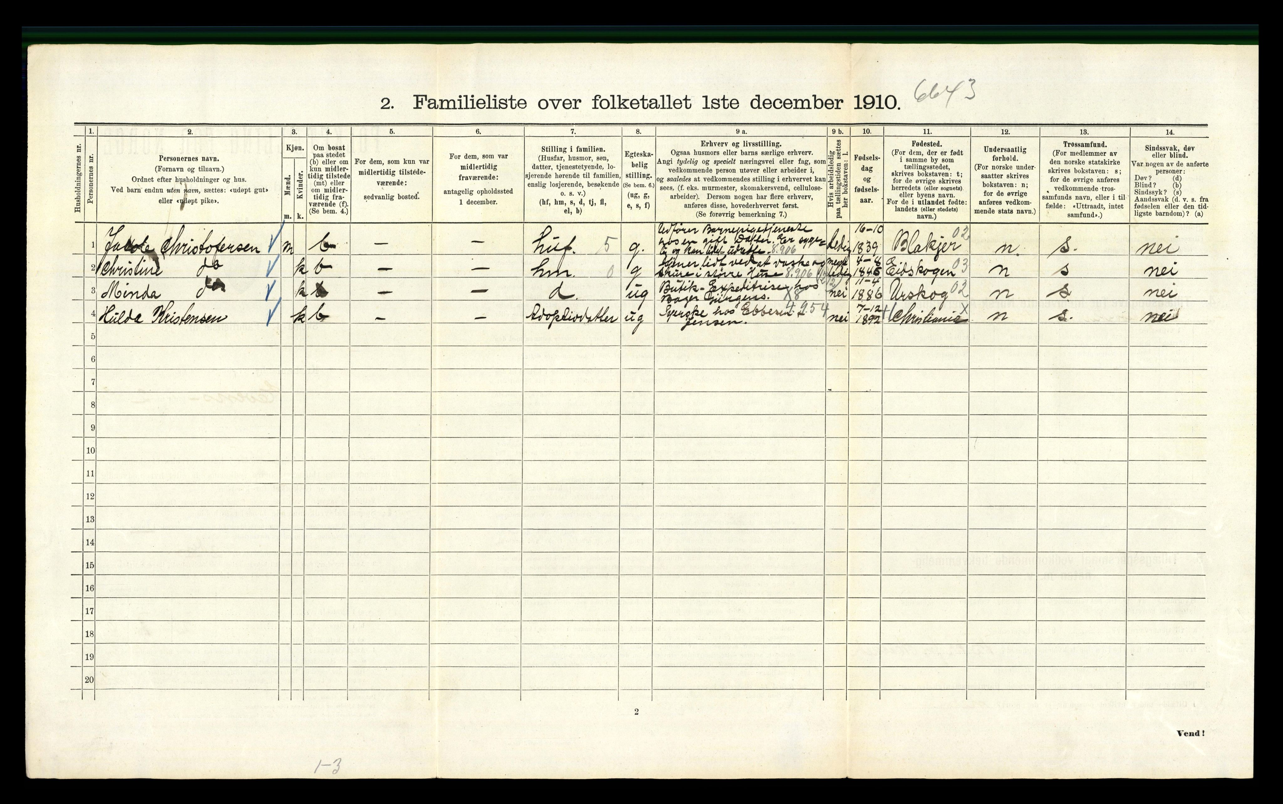 RA, 1910 census for Kristiania, 1910, p. 22622