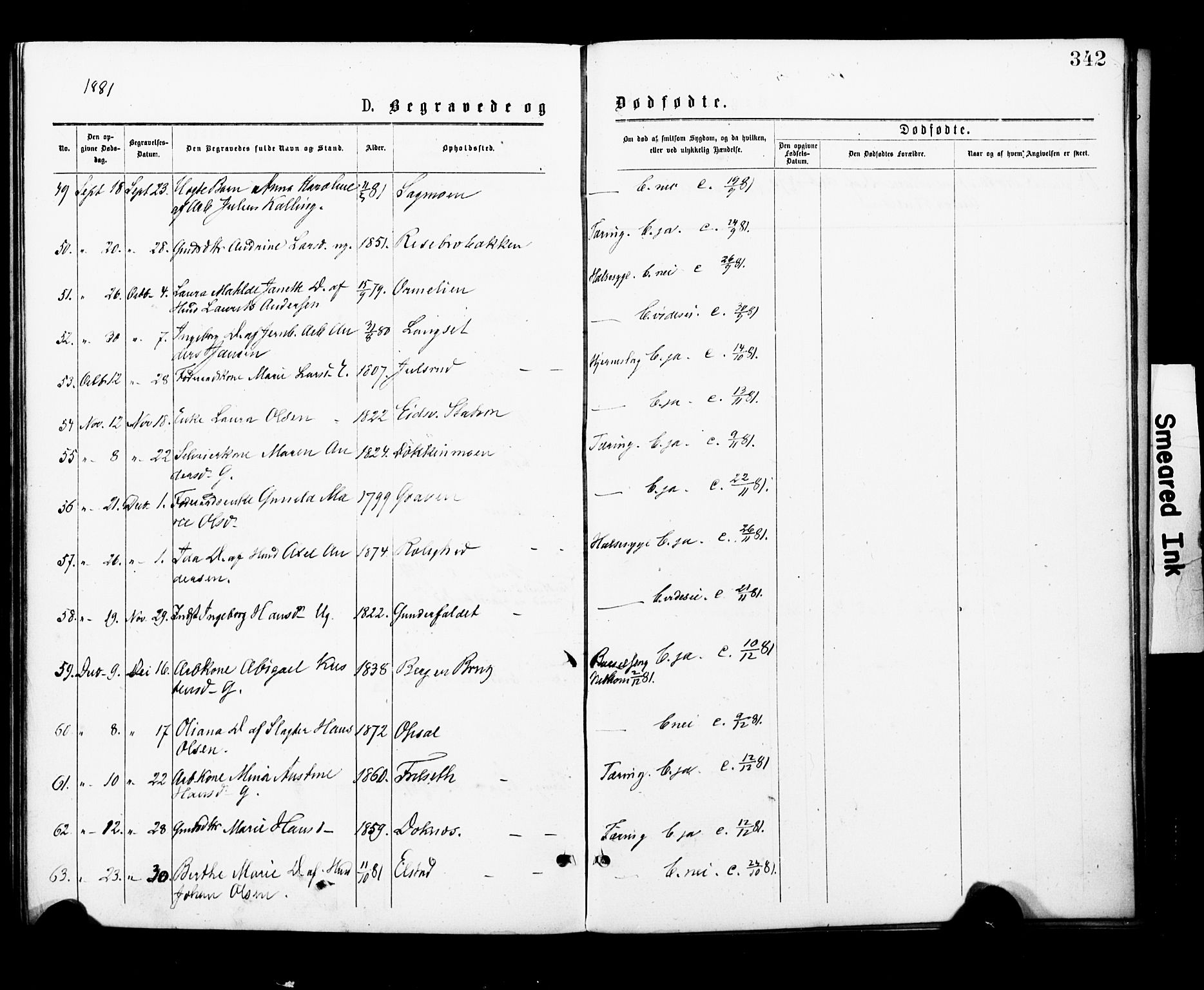 Eidsvoll prestekontor Kirkebøker, AV/SAO-A-10888/F/Fa/L0001: Parish register (official) no. I 1, 1877-1881, p. 342