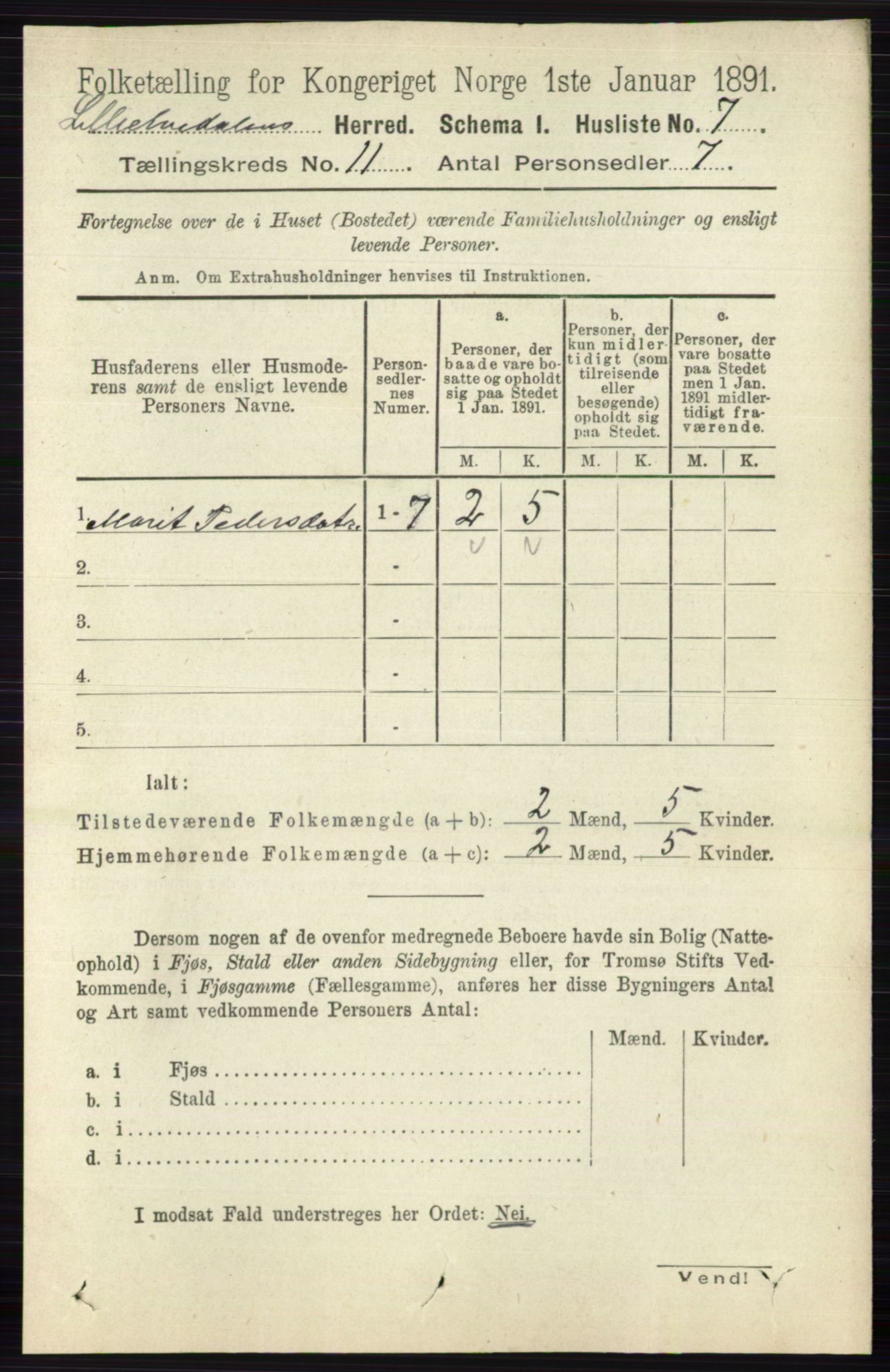 RA, 1891 census for 0438 Lille Elvedalen, 1891, p. 3780