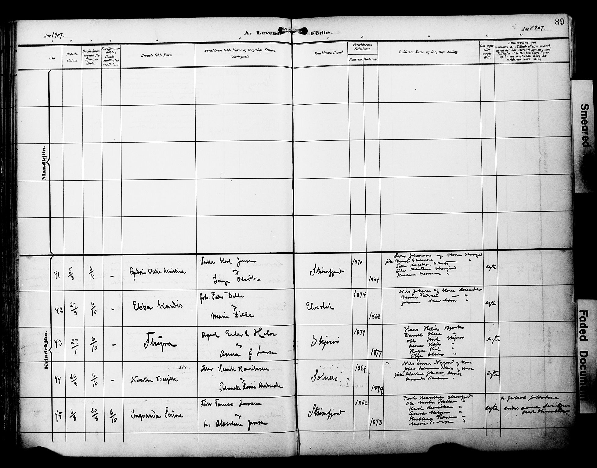 Skjervøy sokneprestkontor, AV/SATØ-S-1300/H/Ha/Haa/L0015kirke: Parish register (official) no. 15, 1899-1909, p. 89