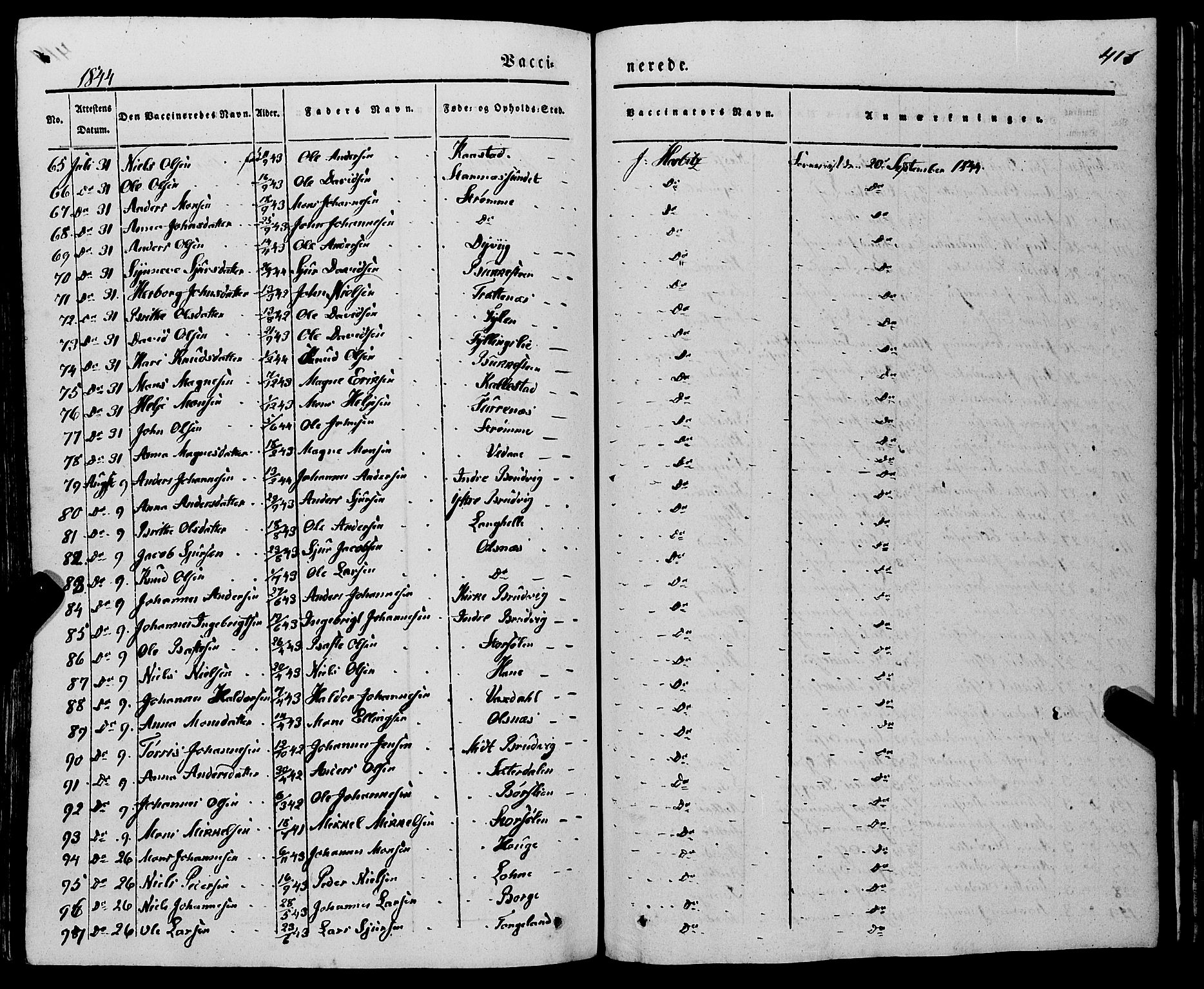 Haus sokneprestembete, AV/SAB-A-75601/H/Haa: Parish register (official) no. A 15, 1838-1847, p. 418