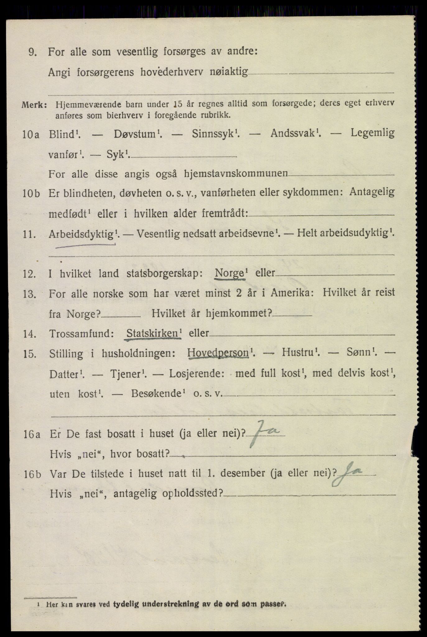 SAH, 1920 census for Romedal, 1920, p. 8700