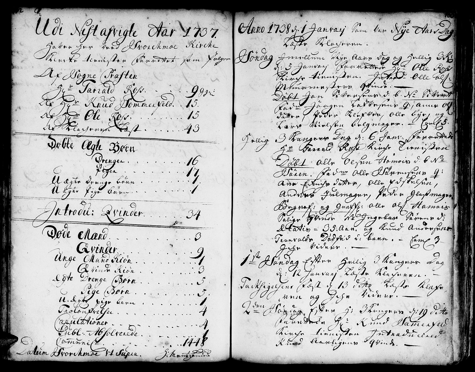 Ministerialprotokoller, klokkerbøker og fødselsregistre - Sør-Trøndelag, SAT/A-1456/671/L0839: Parish register (official) no. 671A01, 1730-1755, p. 162-163