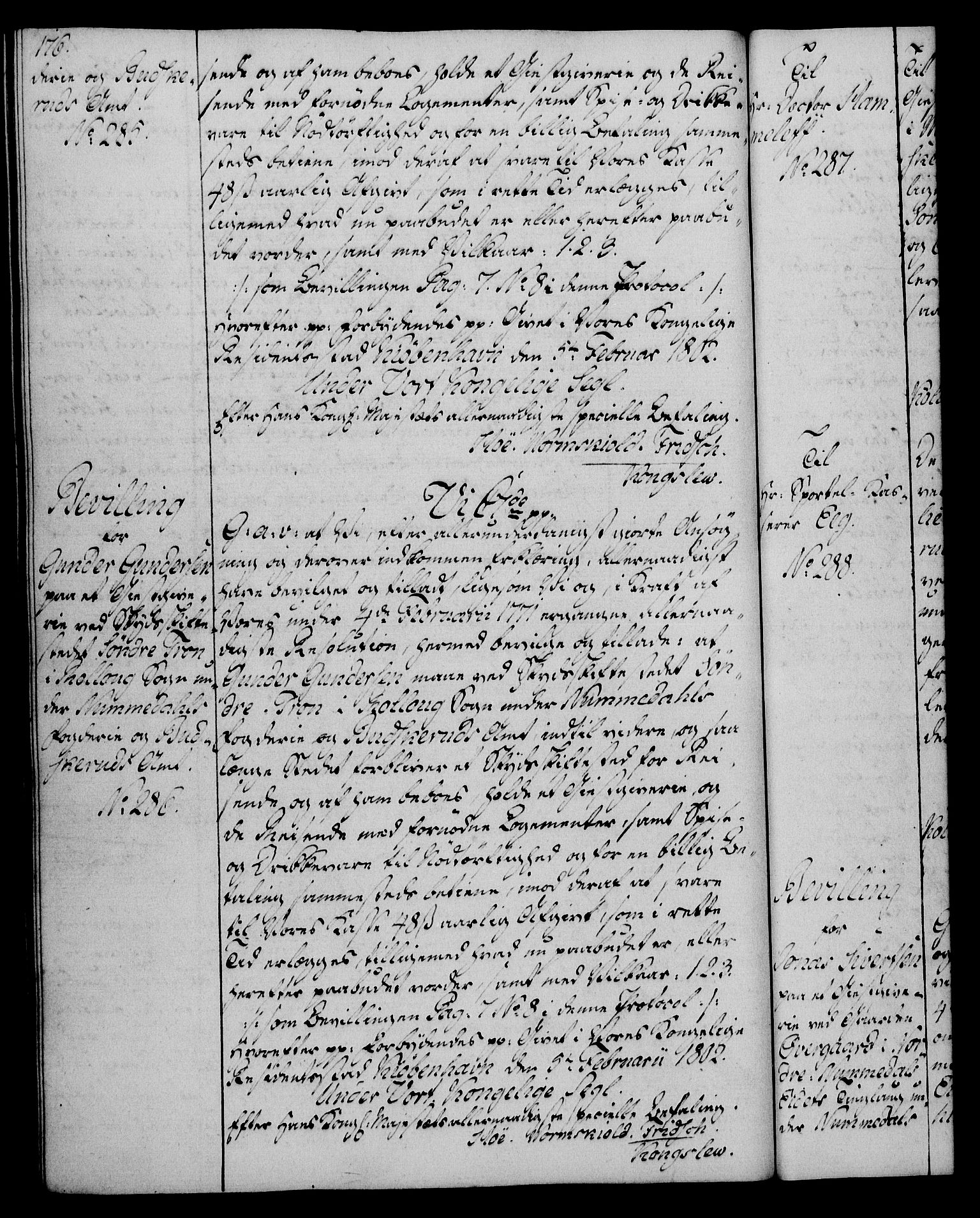 Rentekammeret, Kammerkanselliet, RA/EA-3111/G/Gg/Gga/L0017: Norsk ekspedisjonsprotokoll med register (merket RK 53.17), 1801-1803, p. 176