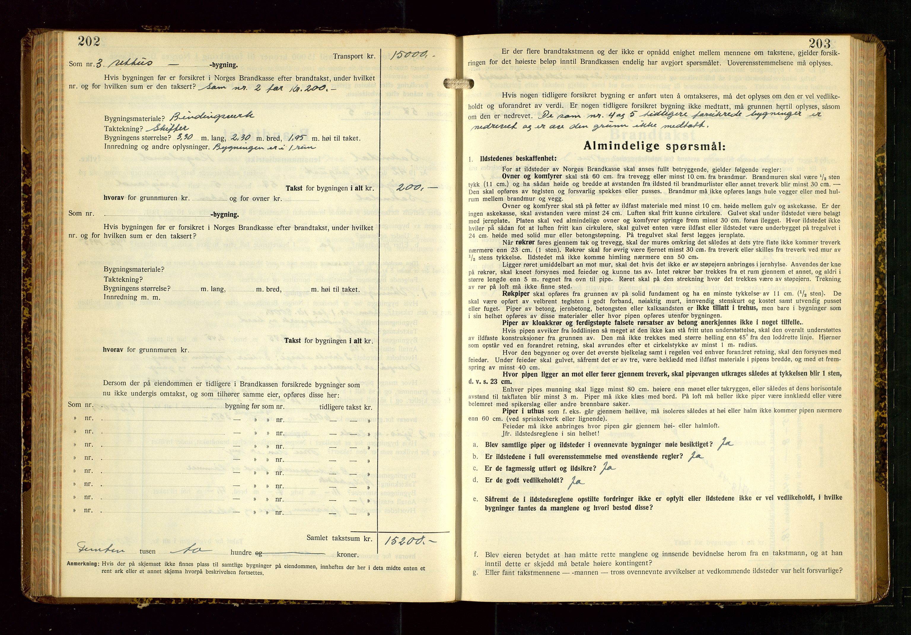 Sokndal lensmannskontor, SAST/A-100417/Gob/L0008: "Brandtakst-Protokoll", 1937-1955, p. 202-203