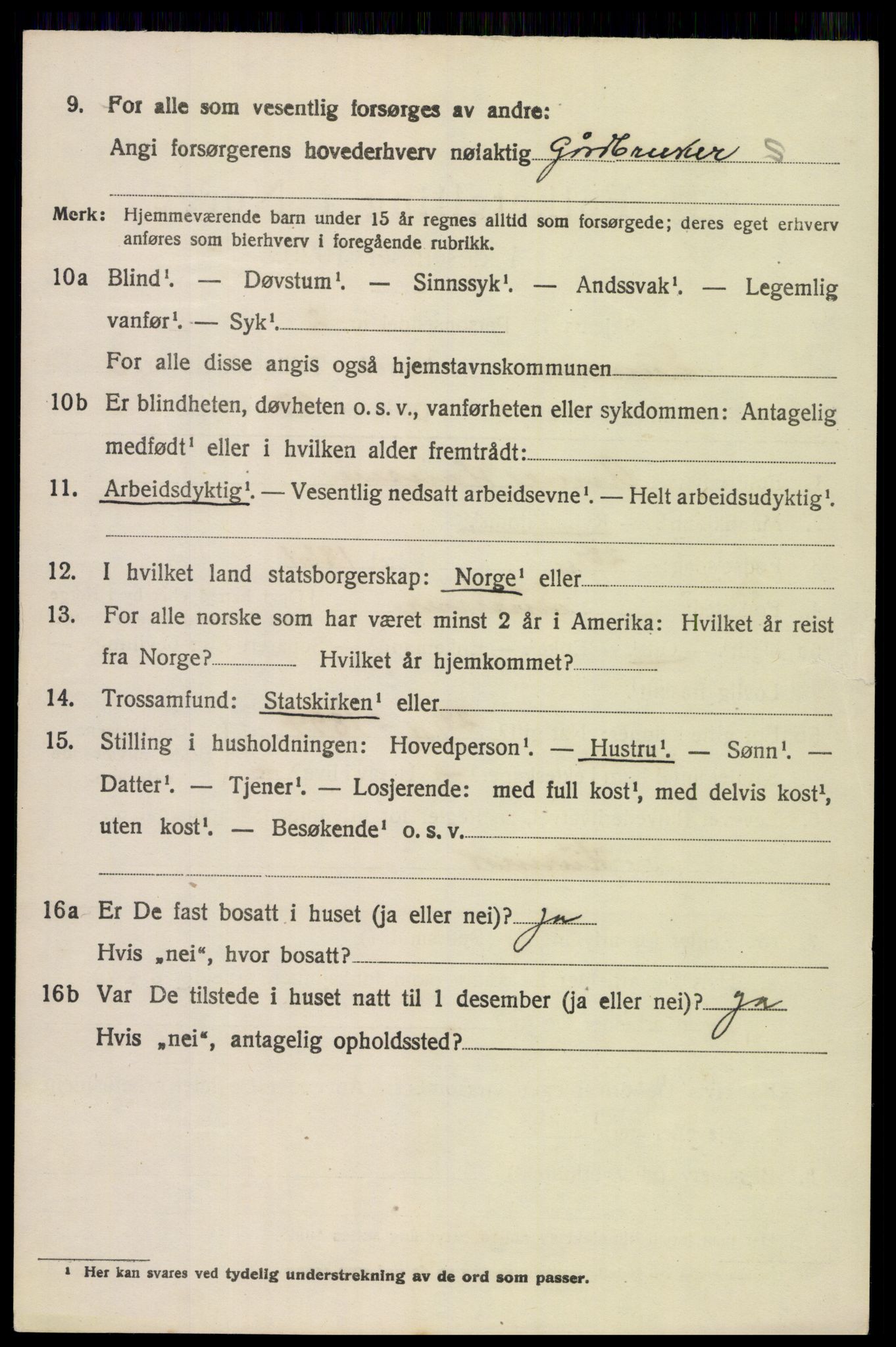 SAH, 1920 census for Lunner, 1920, p. 4416