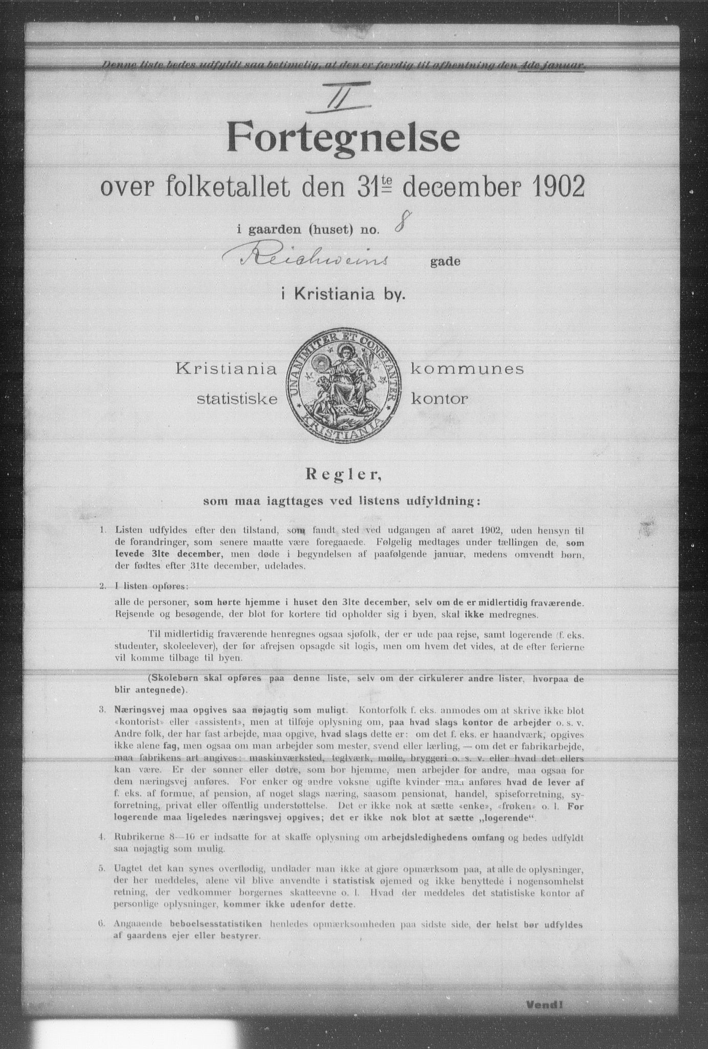 OBA, Municipal Census 1902 for Kristiania, 1902, p. 15719