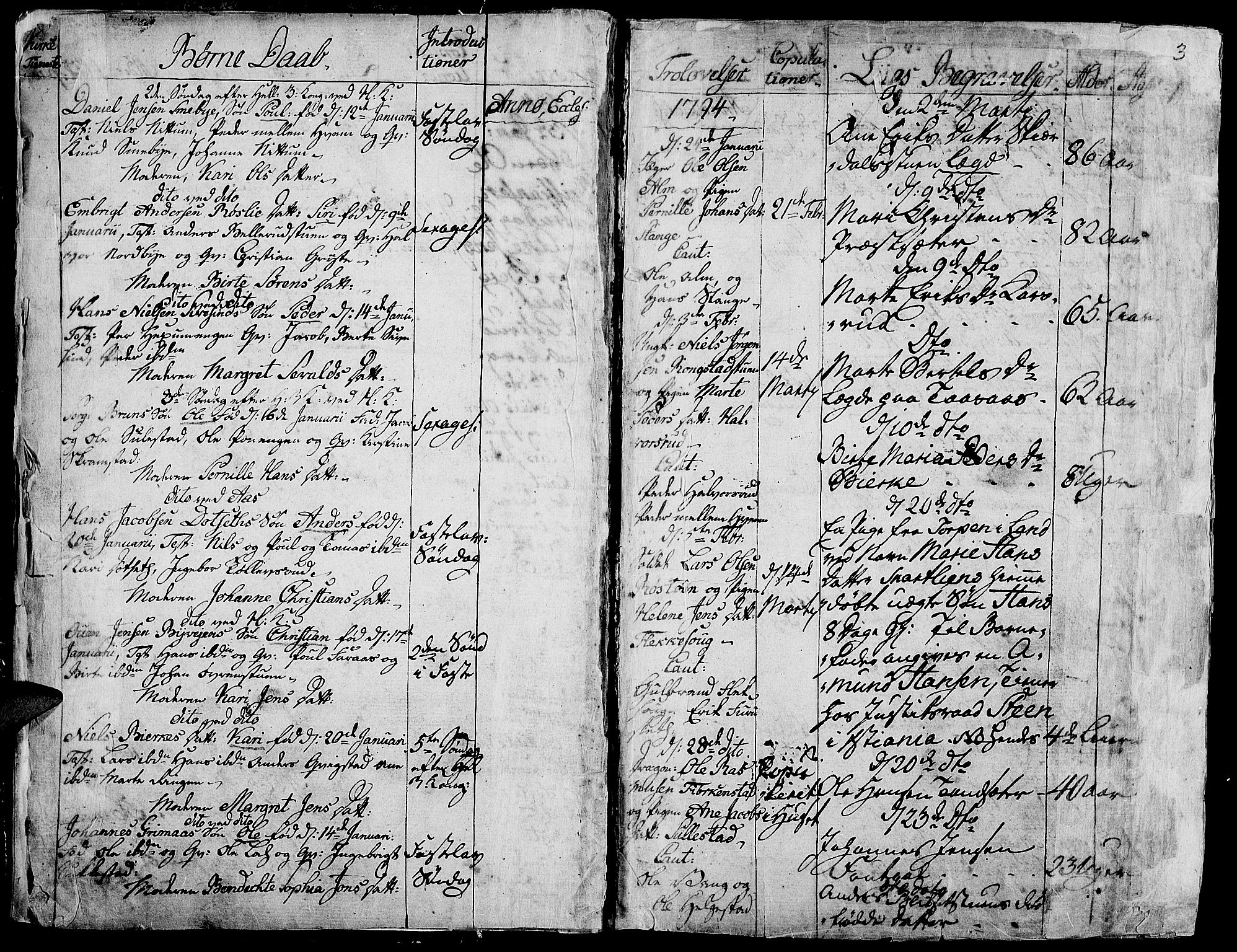 Toten prestekontor, SAH/PREST-102/H/Ha/Haa/L0007: Parish register (official) no. 7, 1794-1809, p. 3