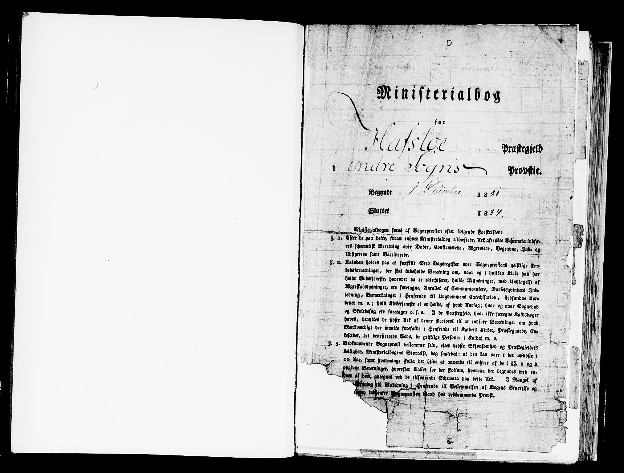 Hafslo sokneprestembete, SAB/A-80301/H/Haa/Haaa/L0004: Parish register (official) no. A 4, 1821-1834