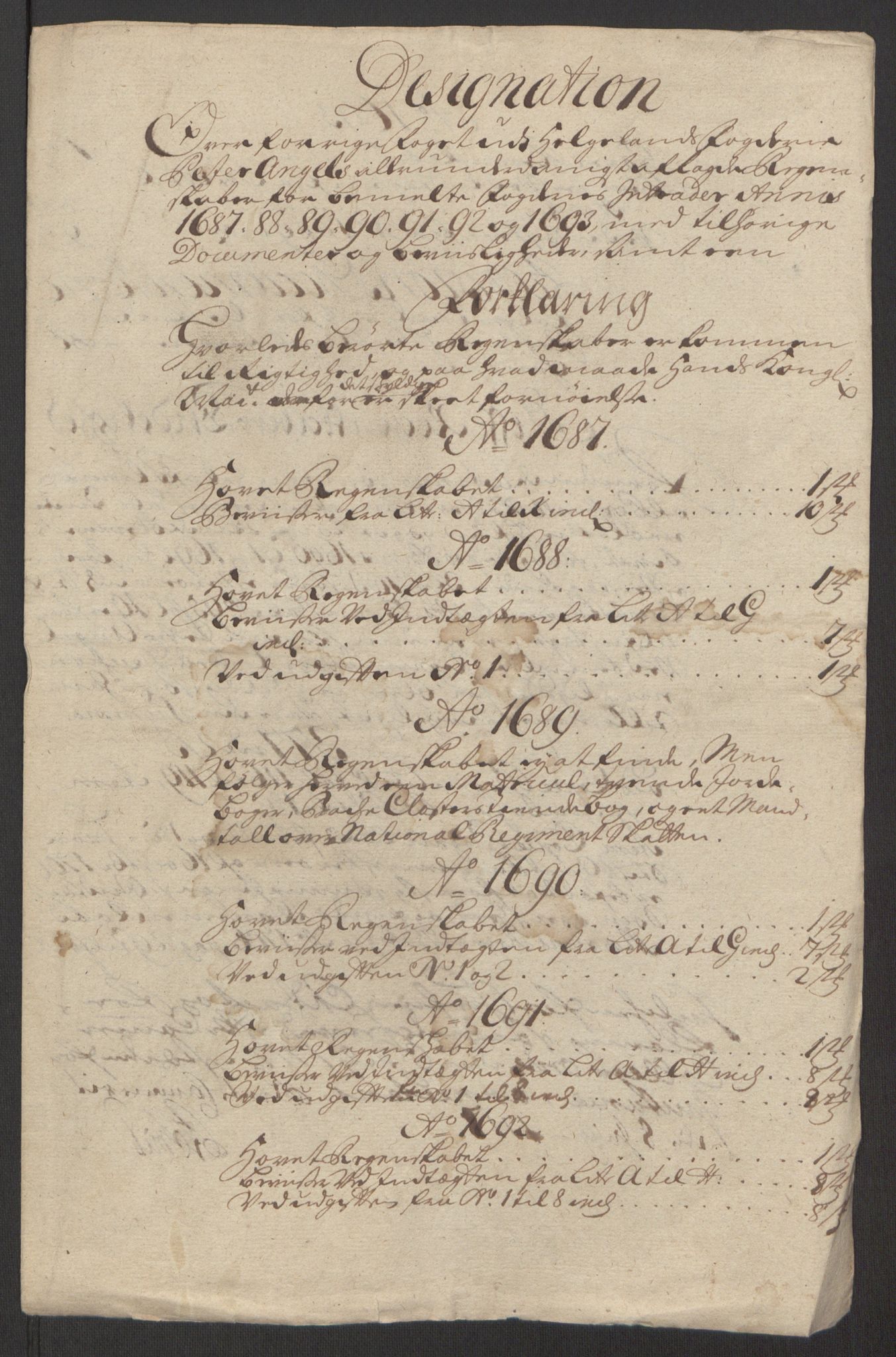 Rentekammeret inntil 1814, Reviderte regnskaper, Fogderegnskap, AV/RA-EA-4092/R65/L4505: Fogderegnskap Helgeland, 1693-1696, p. 9