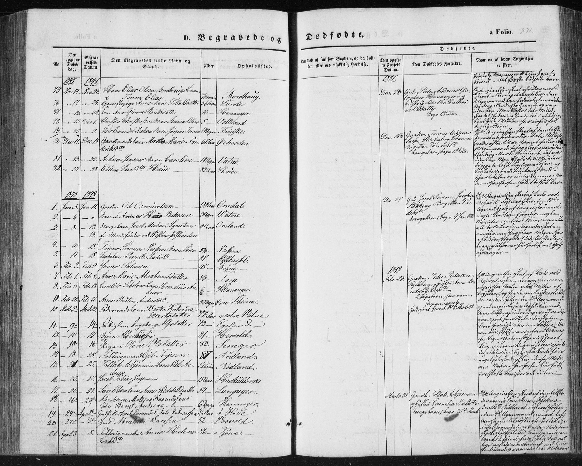 Lista sokneprestkontor, SAK/1111-0027/F/Fa/L0010: Parish register (official) no. A 10, 1846-1861, p. 331