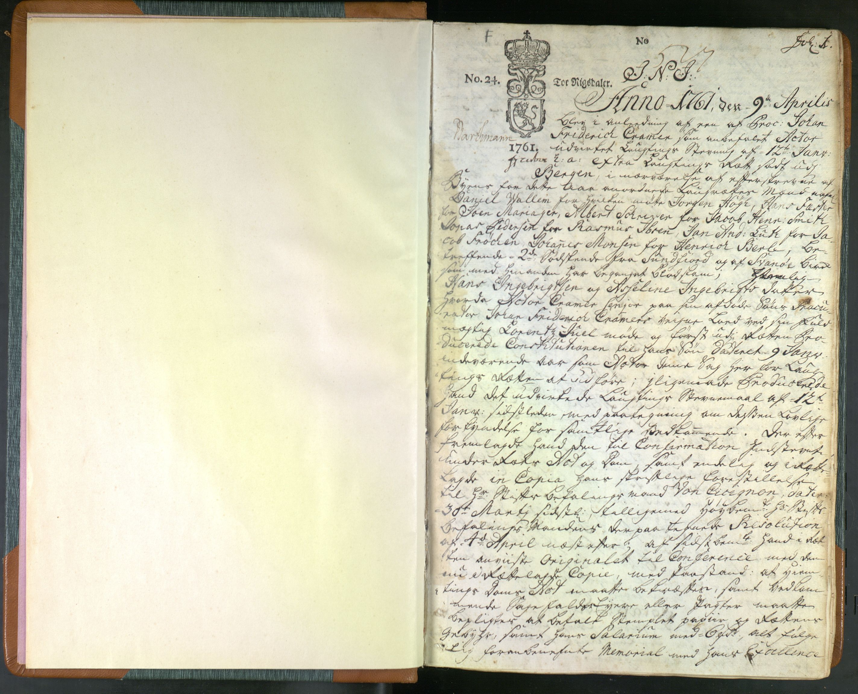 Bergen lagting, AV/SAB-A-59901/01/01A/L0010: Justisprotokoll, 1761-1775