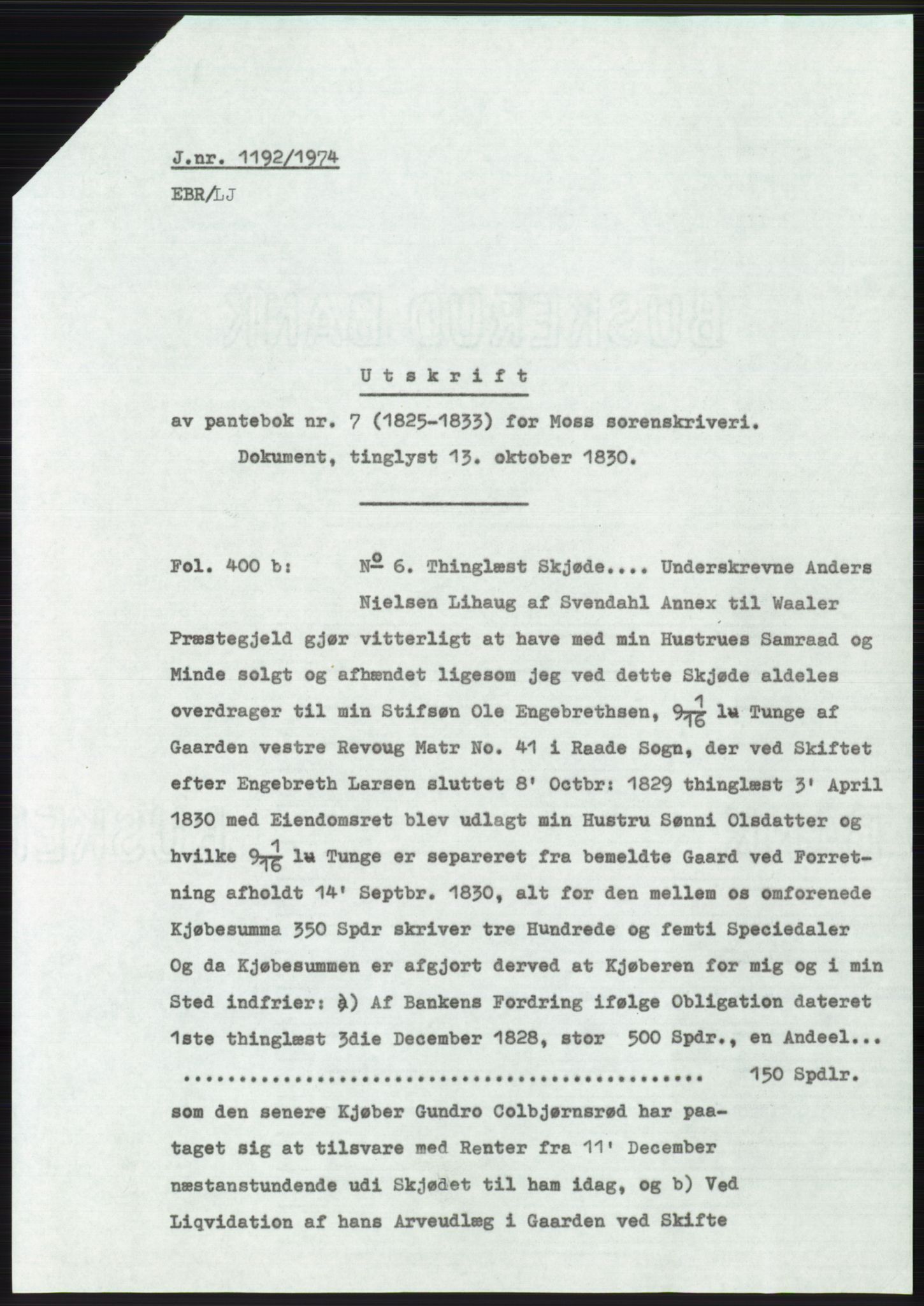 Statsarkivet i Oslo, AV/SAO-A-10621/Z/Zd/L0033: Avskrifter, j.nr 15-2287/1974, 1974, p. 298