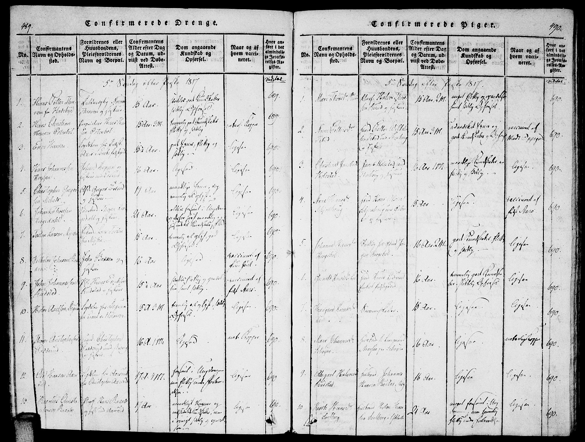 Enebakk prestekontor Kirkebøker, SAO/A-10171c/F/Fa/L0005: Parish register (official) no. I 5, 1790-1825, p. 489-490