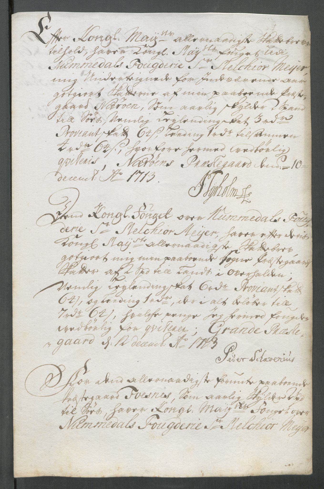 Rentekammeret inntil 1814, Reviderte regnskaper, Fogderegnskap, AV/RA-EA-4092/R64/L4434: Fogderegnskap Namdal, 1713, p. 207