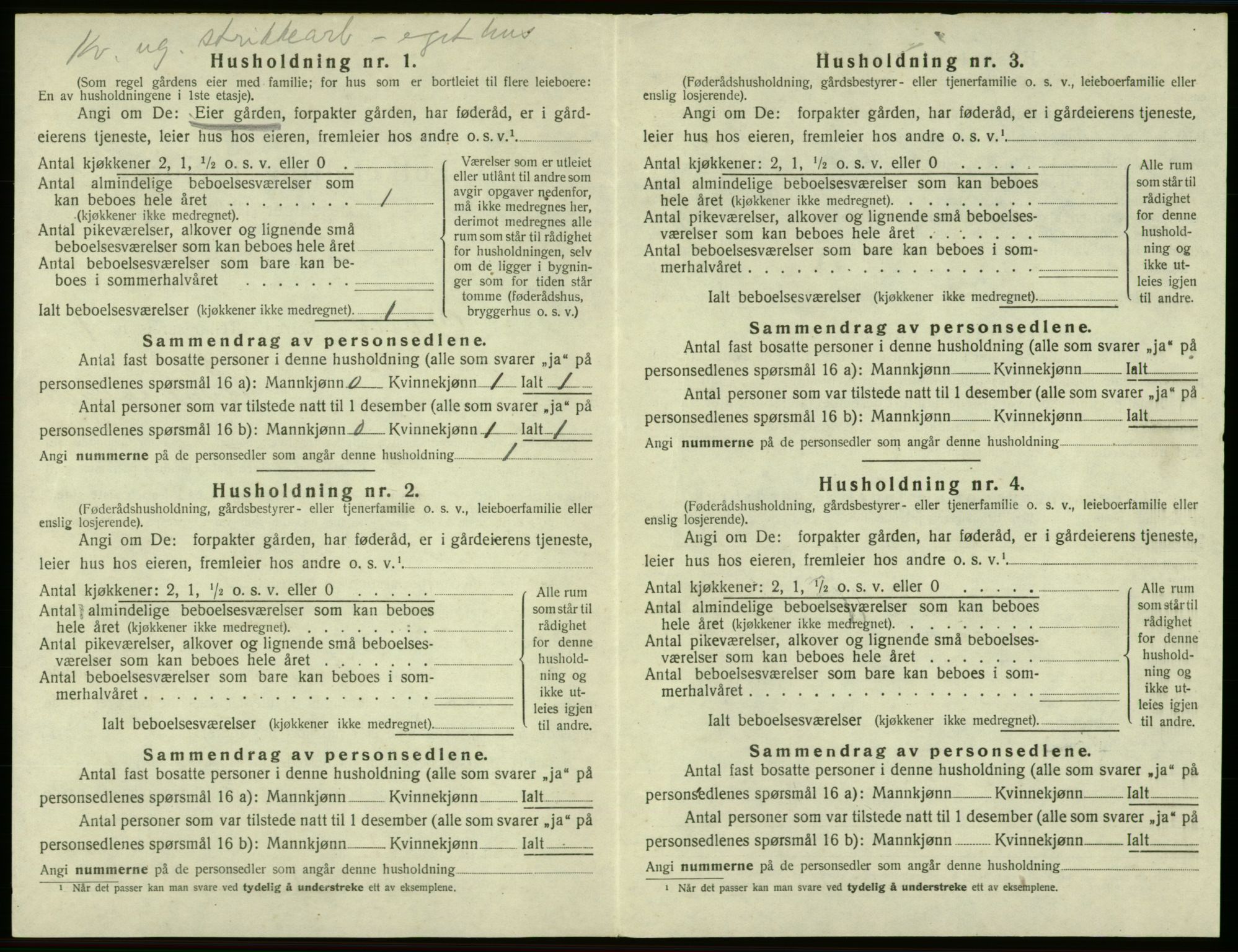 SAB, 1920 census for Sveio, 1920, p. 533