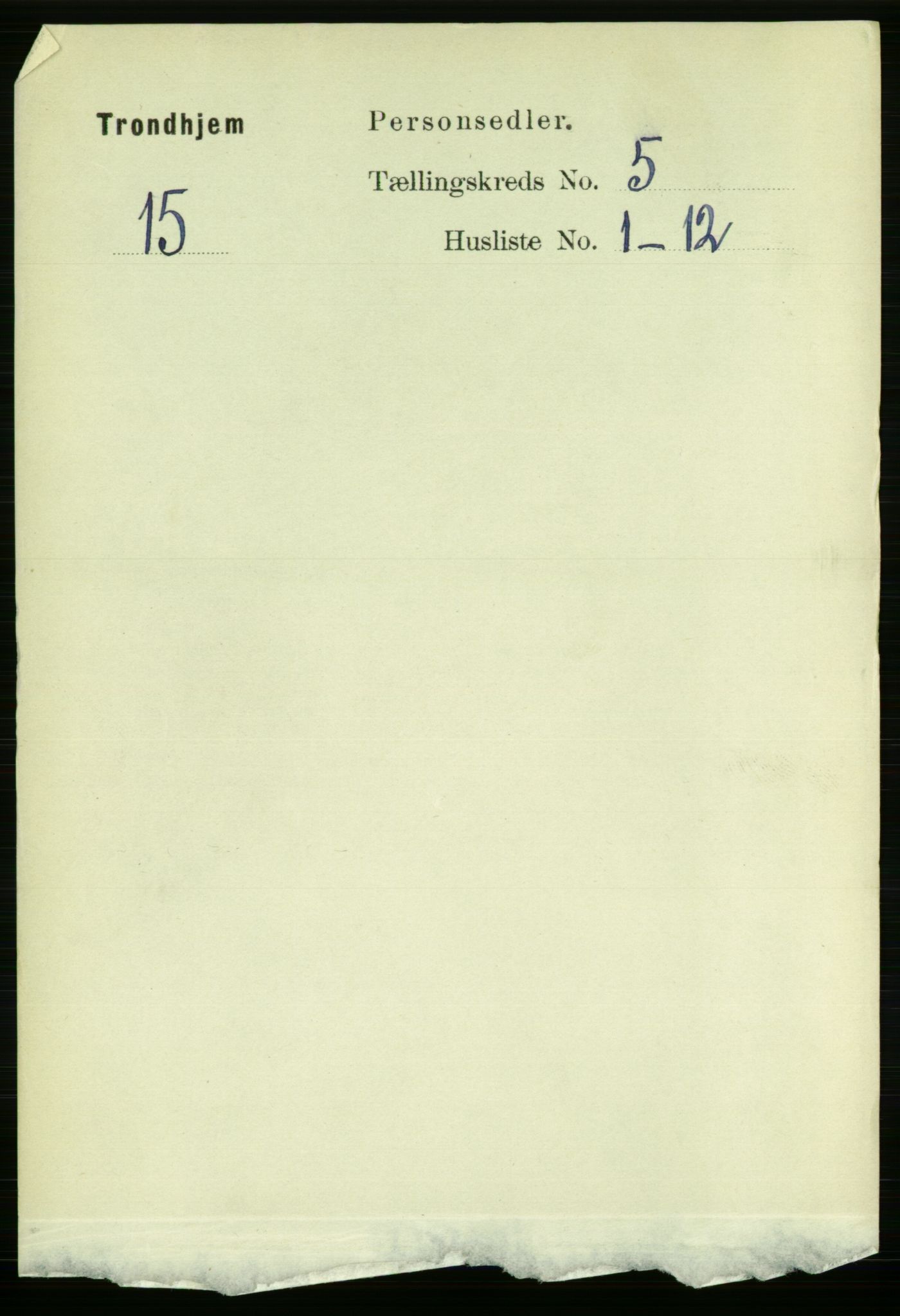 RA, 1891 census for 1601 Trondheim, 1891, p. 4638