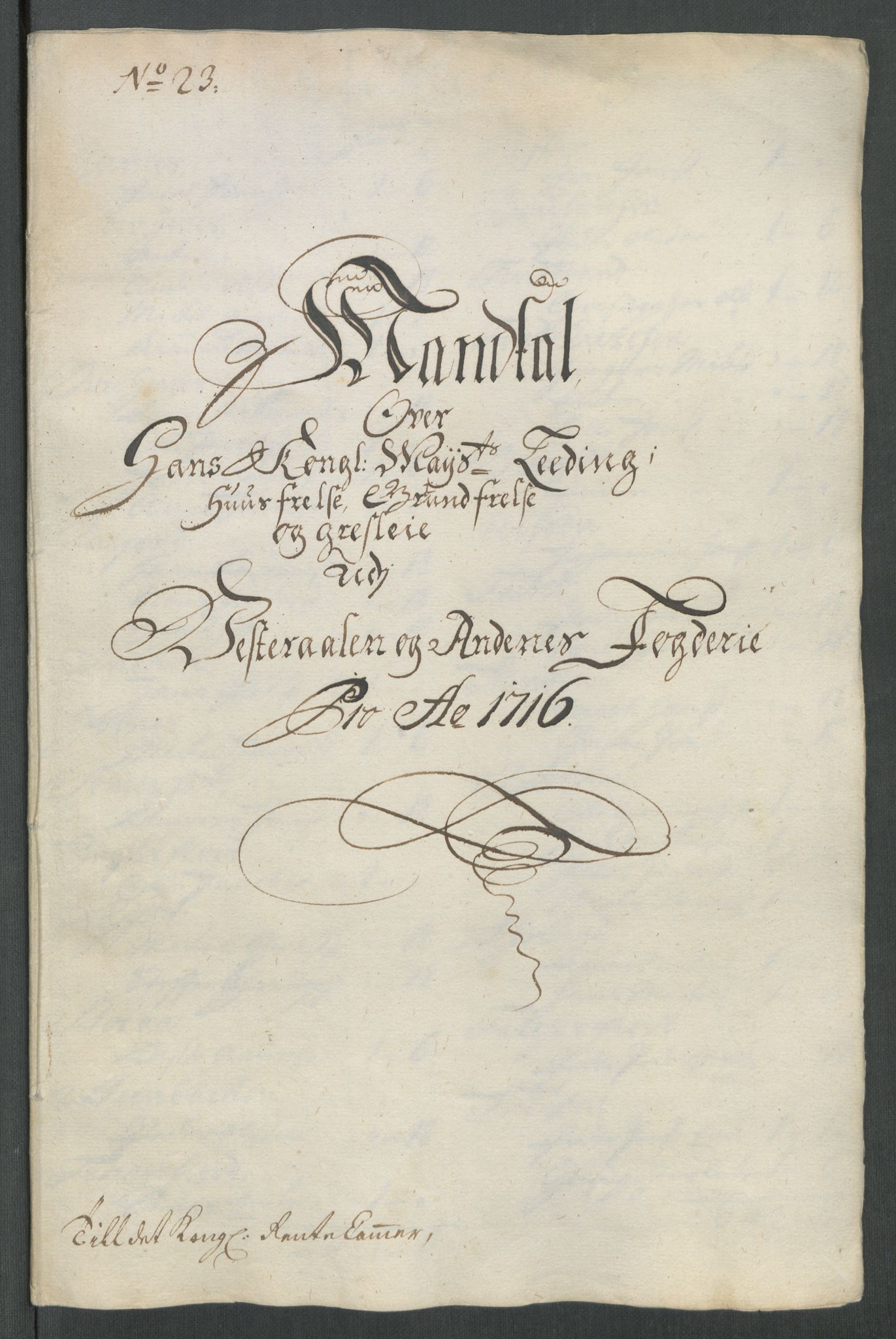 Rentekammeret inntil 1814, Reviderte regnskaper, Fogderegnskap, RA/EA-4092/R67/L4682: Fogderegnskap Vesterålen, Andenes og Lofoten, 1716, p. 157