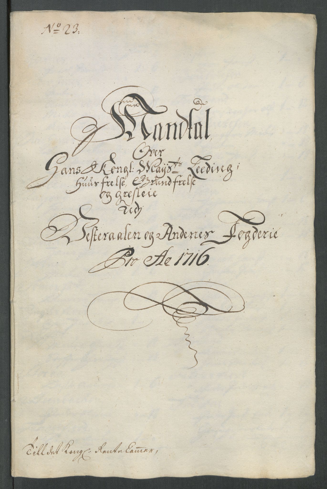 Rentekammeret inntil 1814, Reviderte regnskaper, Fogderegnskap, AV/RA-EA-4092/R67/L4682: Fogderegnskap Vesterålen, Andenes og Lofoten, 1716, p. 157