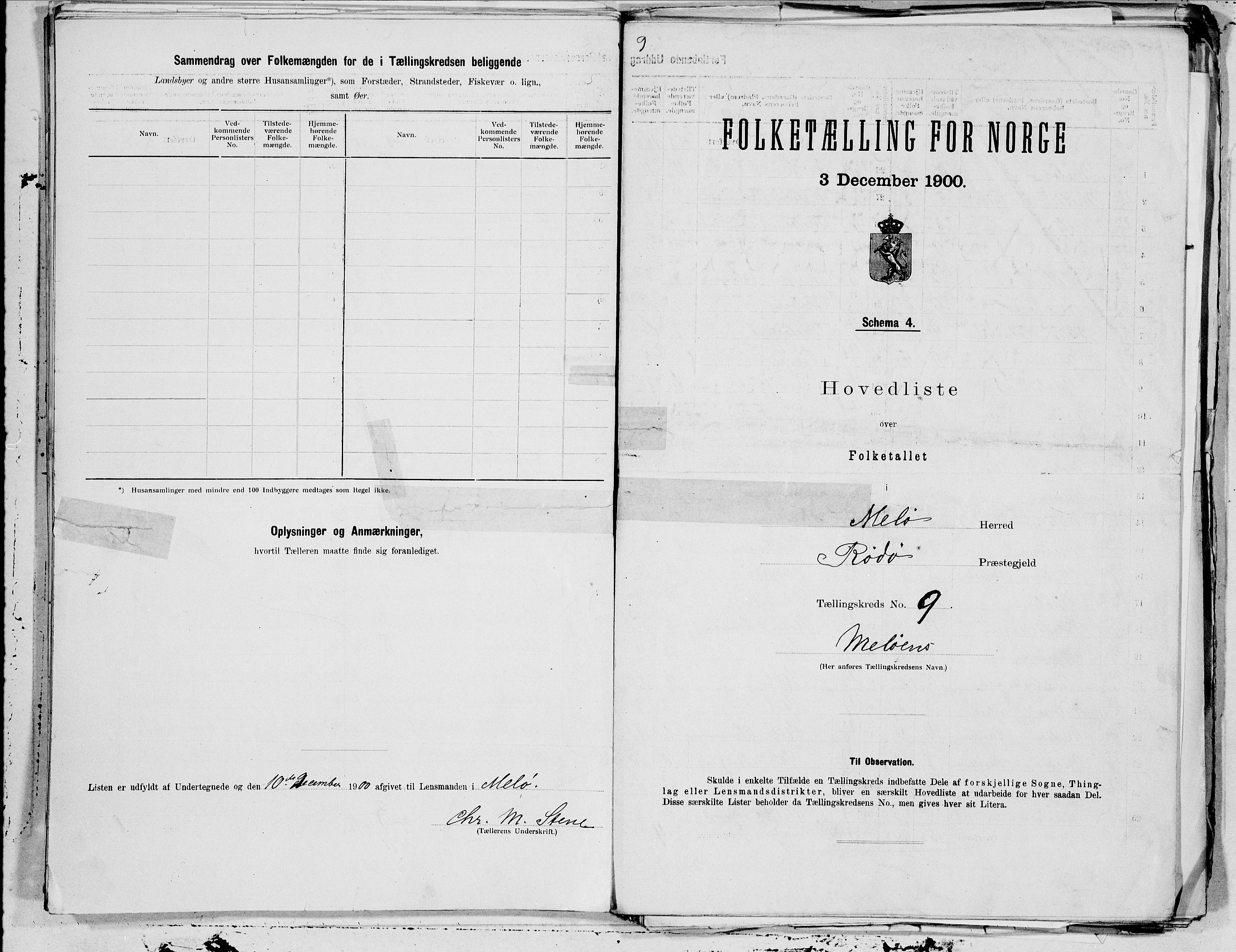 SAT, 1900 census for Meløy, 1900, p. 18