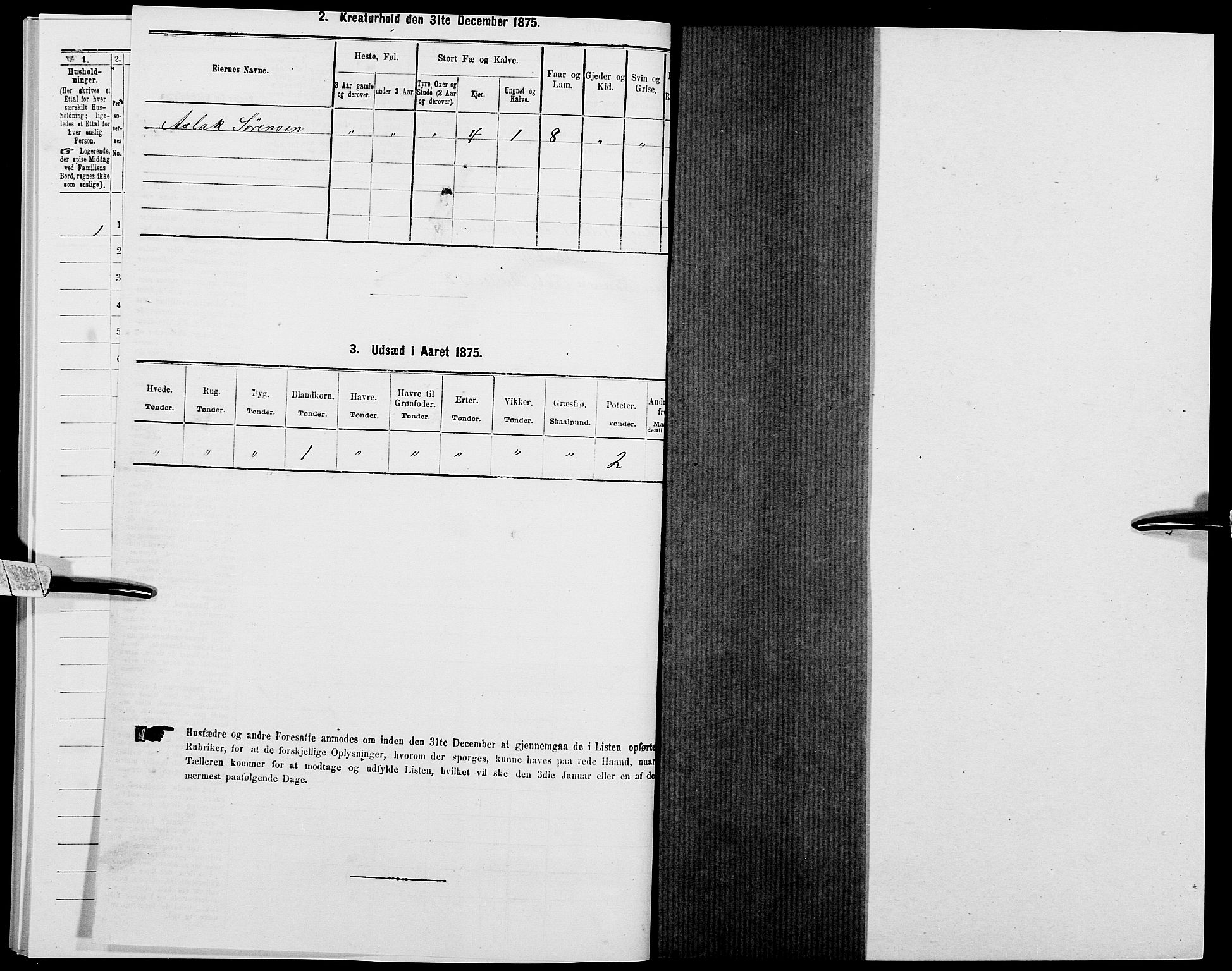 SAK, 1875 census for 1024P Bjelland, 1875, p. 131