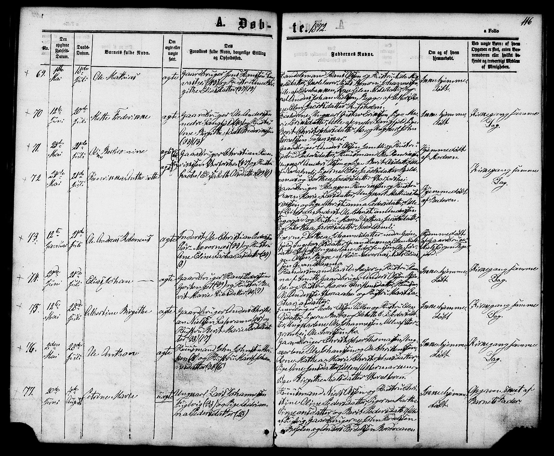 Ministerialprotokoller, klokkerbøker og fødselsregistre - Nordland, AV/SAT-A-1459/827/L0393: Parish register (official) no. 827A05, 1863-1883, p. 116