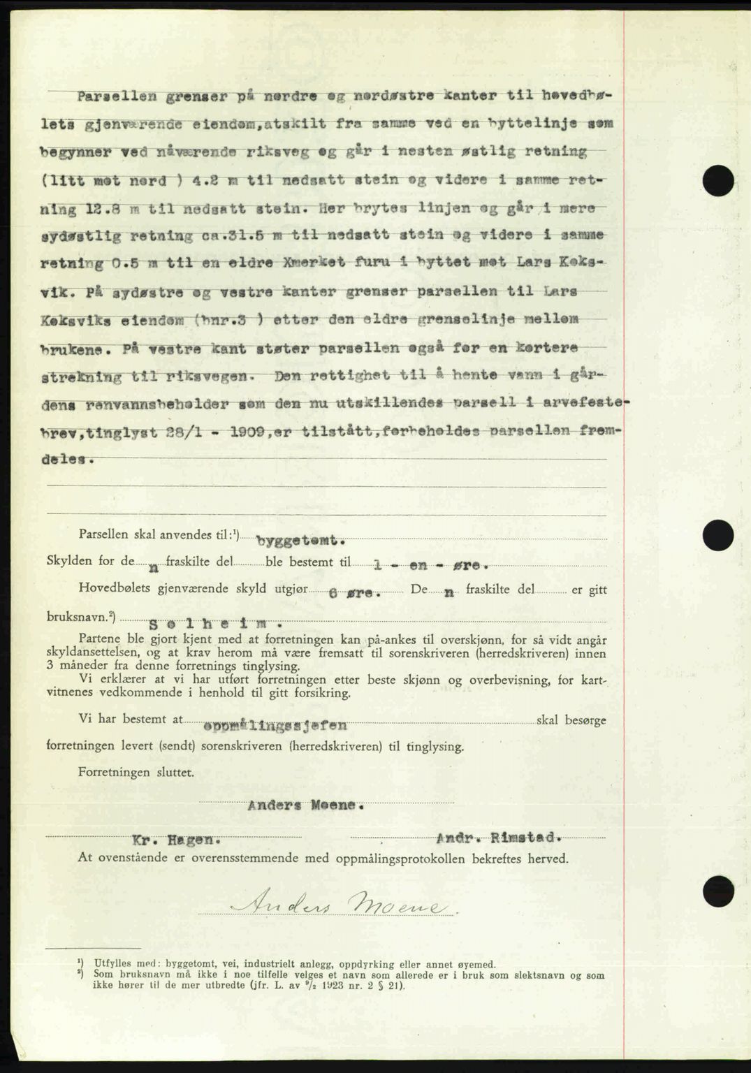 Nordmøre sorenskriveri, AV/SAT-A-4132/1/2/2Ca: Mortgage book no. A112, 1949-1949, Diary no: : 2687/1949