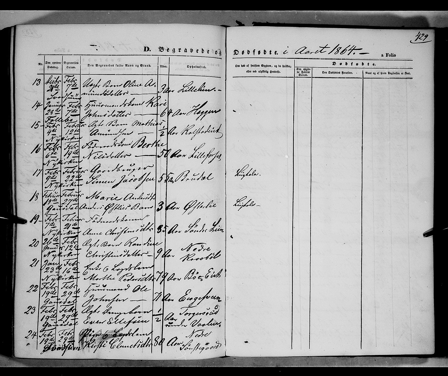 Gausdal prestekontor, SAH/PREST-090/H/Ha/Haa/L0009: Parish register (official) no. 9, 1862-1873, p. 429