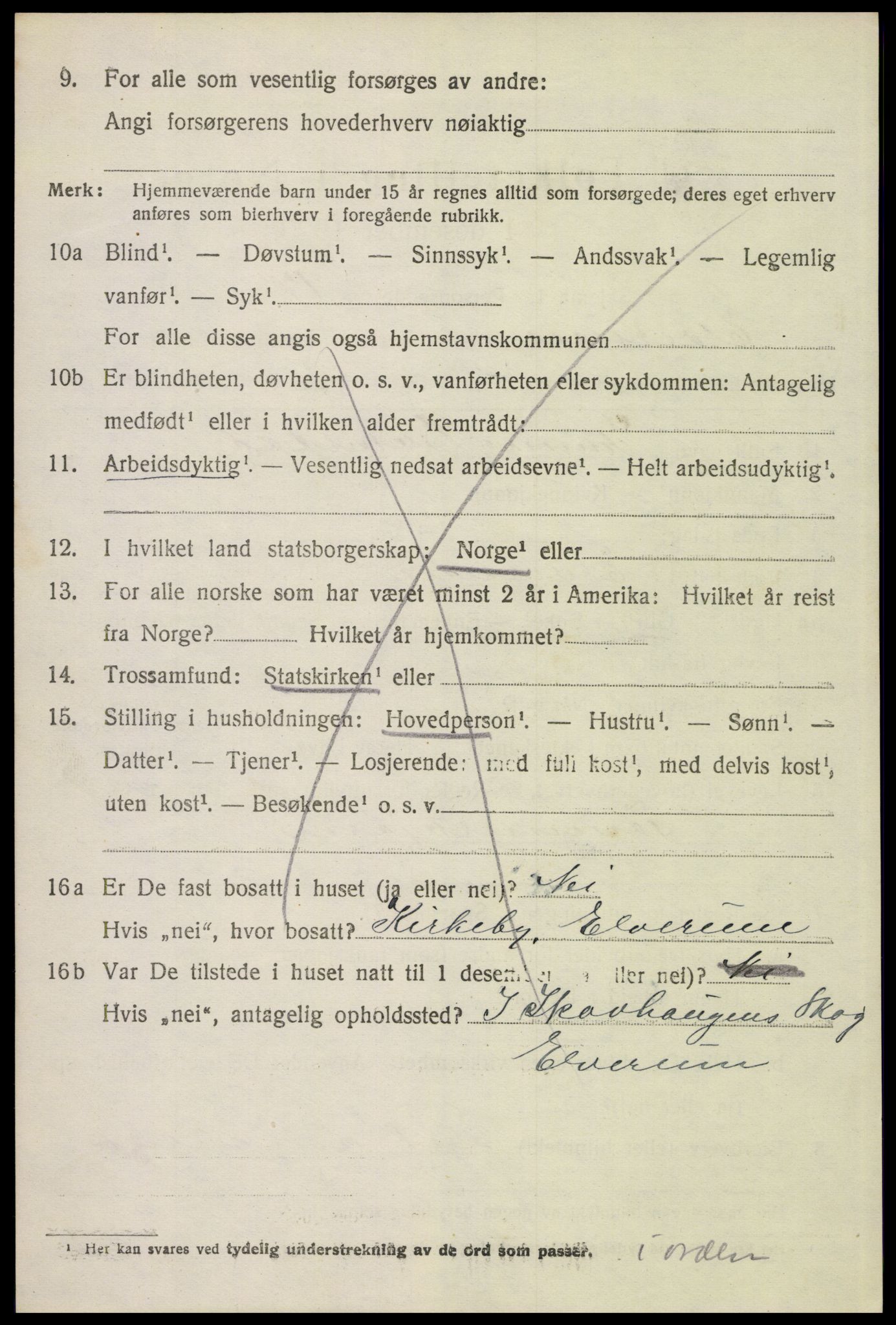 SAH, 1920 census for Elverum, 1920, p. 22527