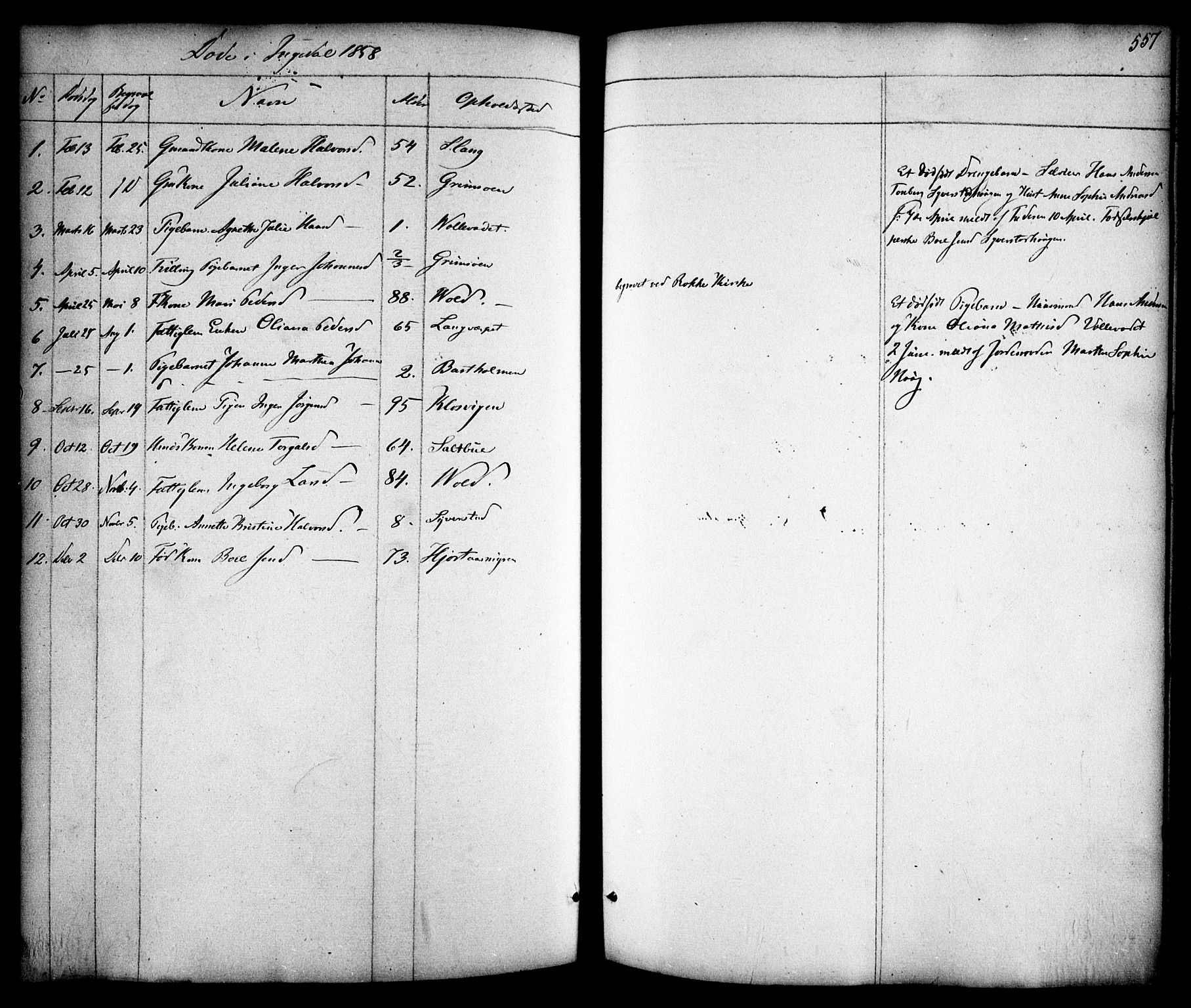 Skjeberg prestekontor Kirkebøker, AV/SAO-A-10923/F/Fa/L0006: Parish register (official) no. I 6, 1846-1858, p. 557