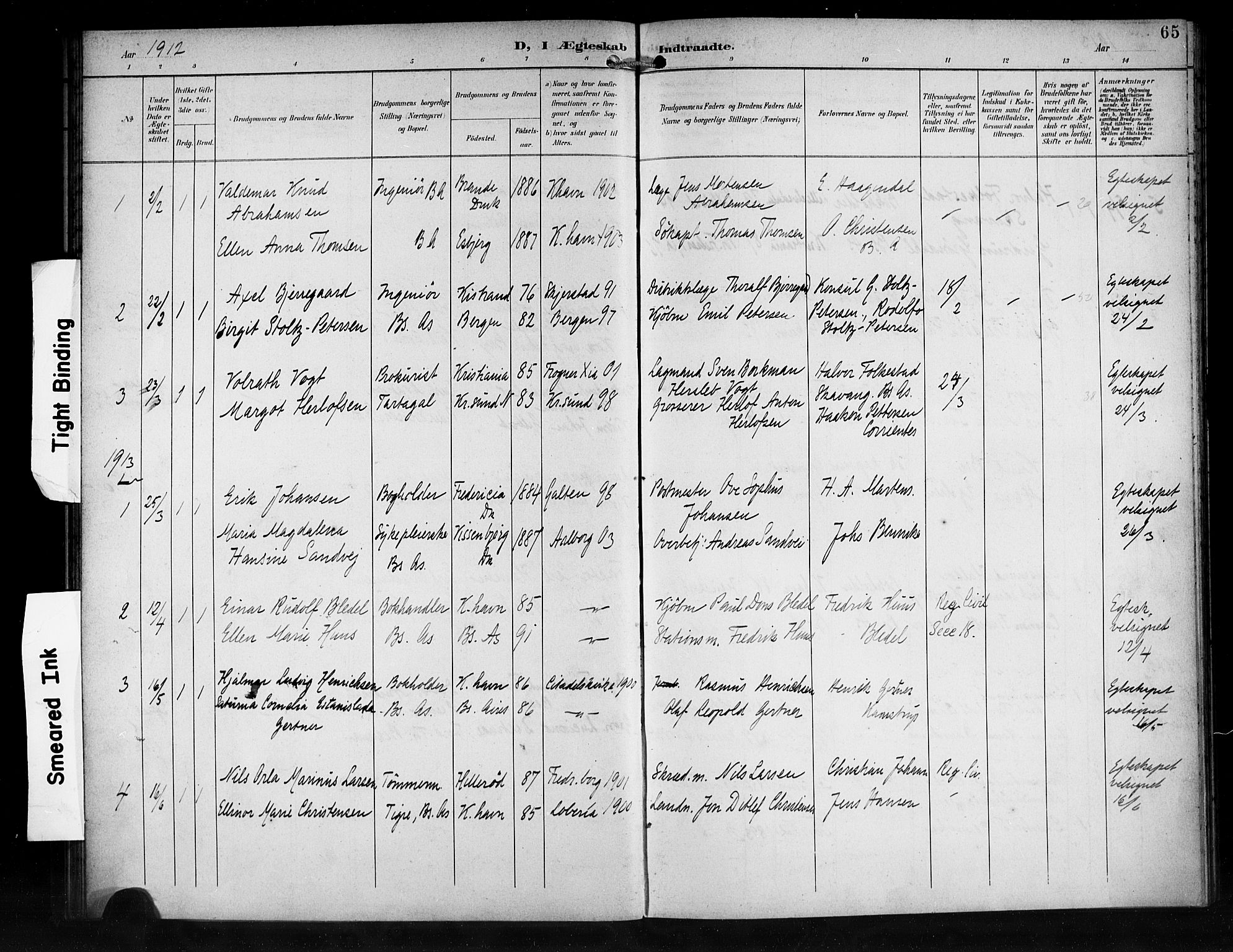 Den norske sjømannsmisjon i utlandet/Syd-Amerika (Buenos Aires m.fl.), SAB/SAB/PA-0118/H/Ha/L0002: Parish register (official) no. A 2, 1899-1919, p. 65