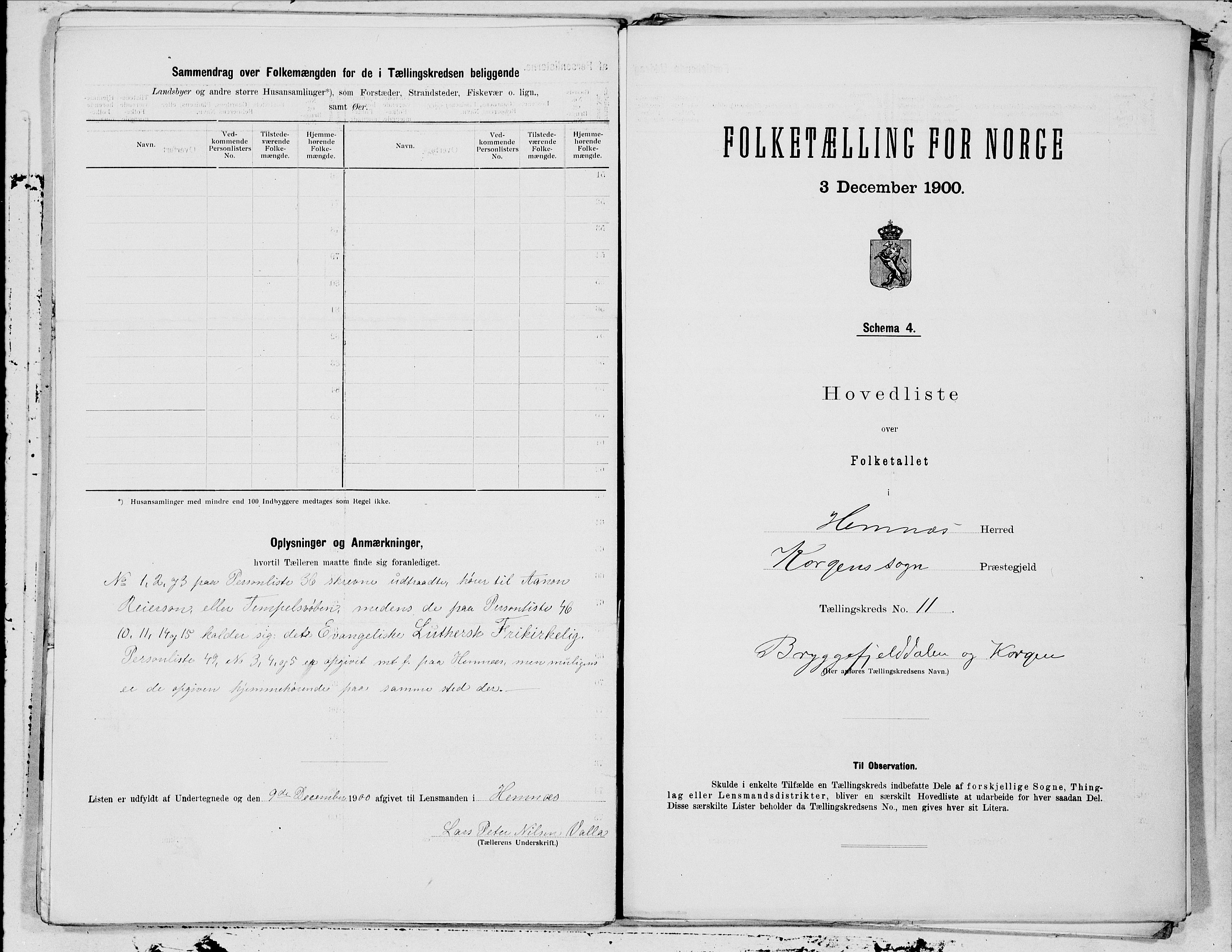 SAT, 1900 census for Hemnes, 1900, p. 24