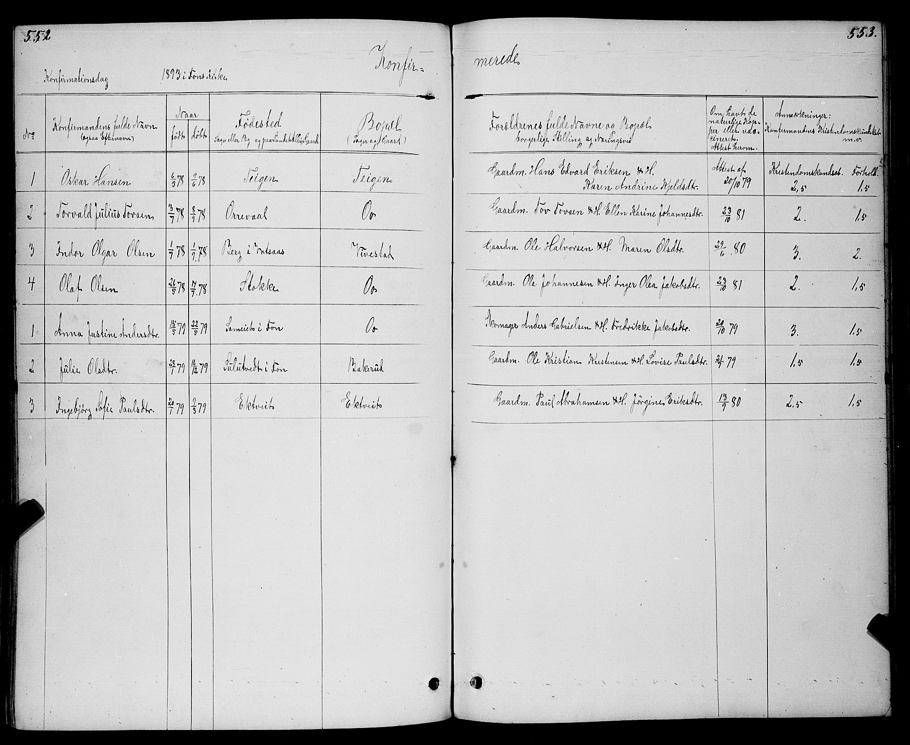 Ramnes kirkebøker, SAKO/A-314/G/Gc/L0001: Parish register (copy) no. III 1, 1869-1903, p. 552-553