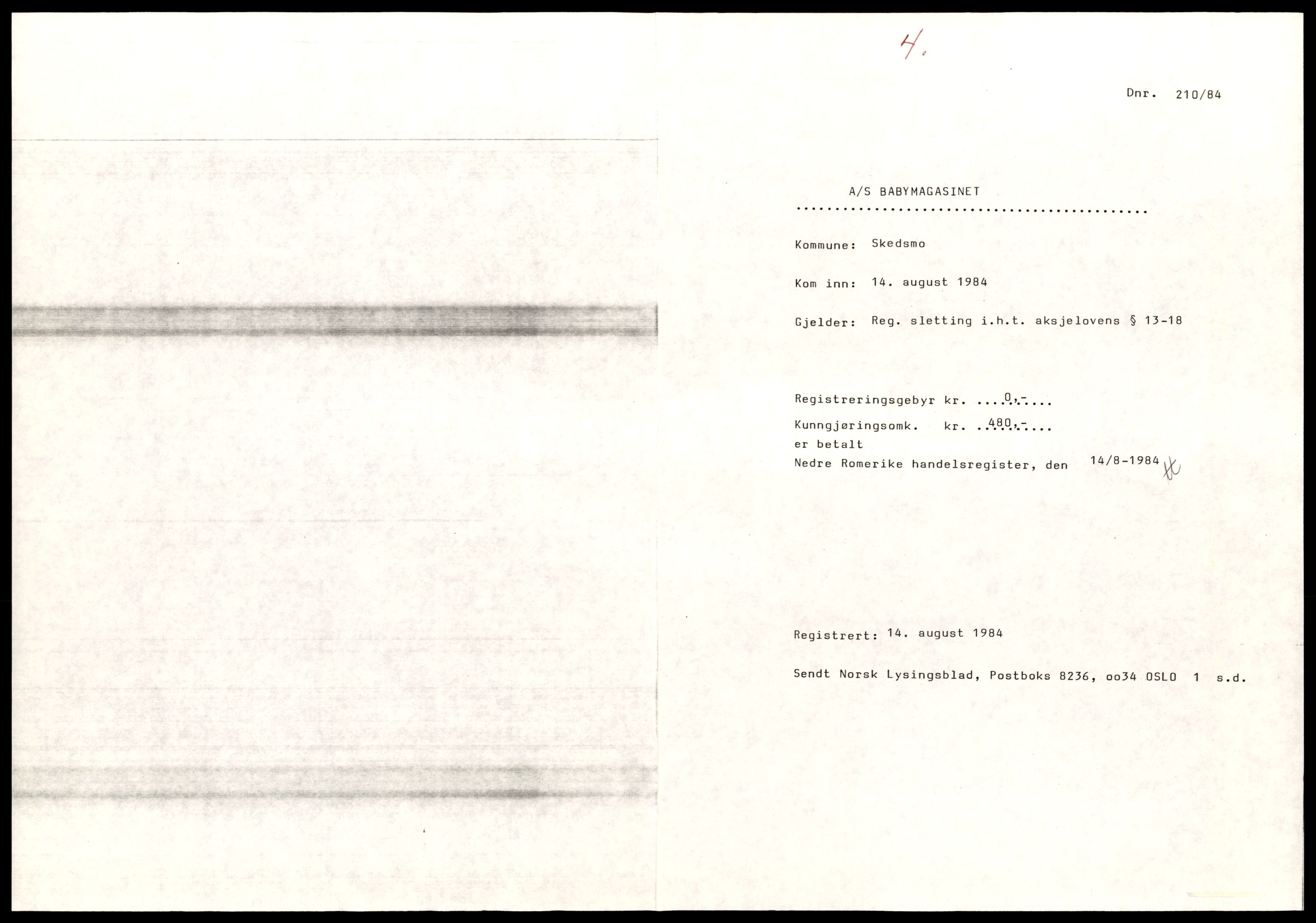 Nedre Romerike sorenskriveri, SAT/A-10469/K/Ke/Keb/L0002: Enkeltmannsforetak, aksjeselskap og andelslag, Ba - Br, 1944-1989