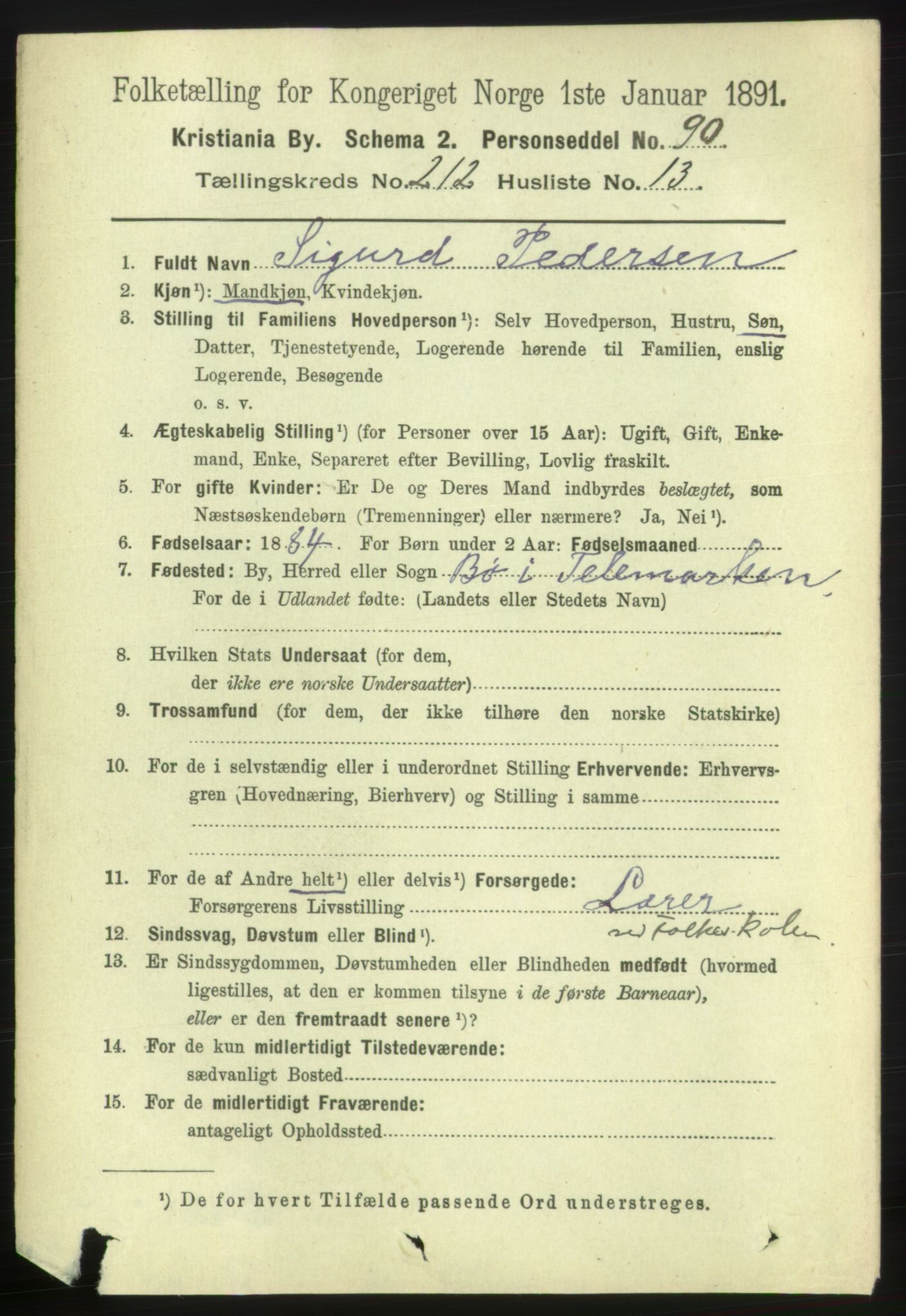 RA, 1891 census for 0301 Kristiania, 1891, p. 126947