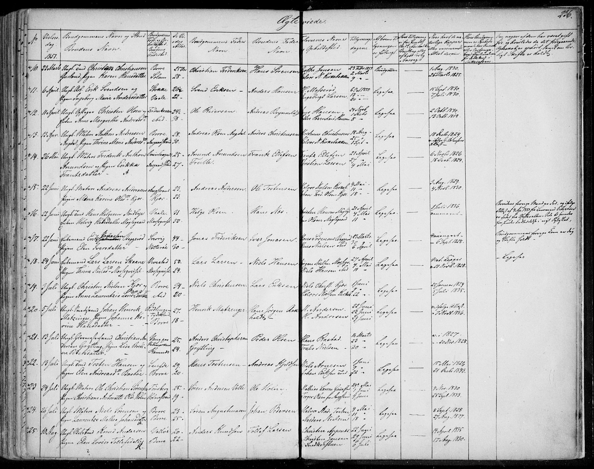 Borre kirkebøker, AV/SAKO-A-338/F/Fa/L0005: Parish register (official) no. I 5, 1845-1851, p. 236