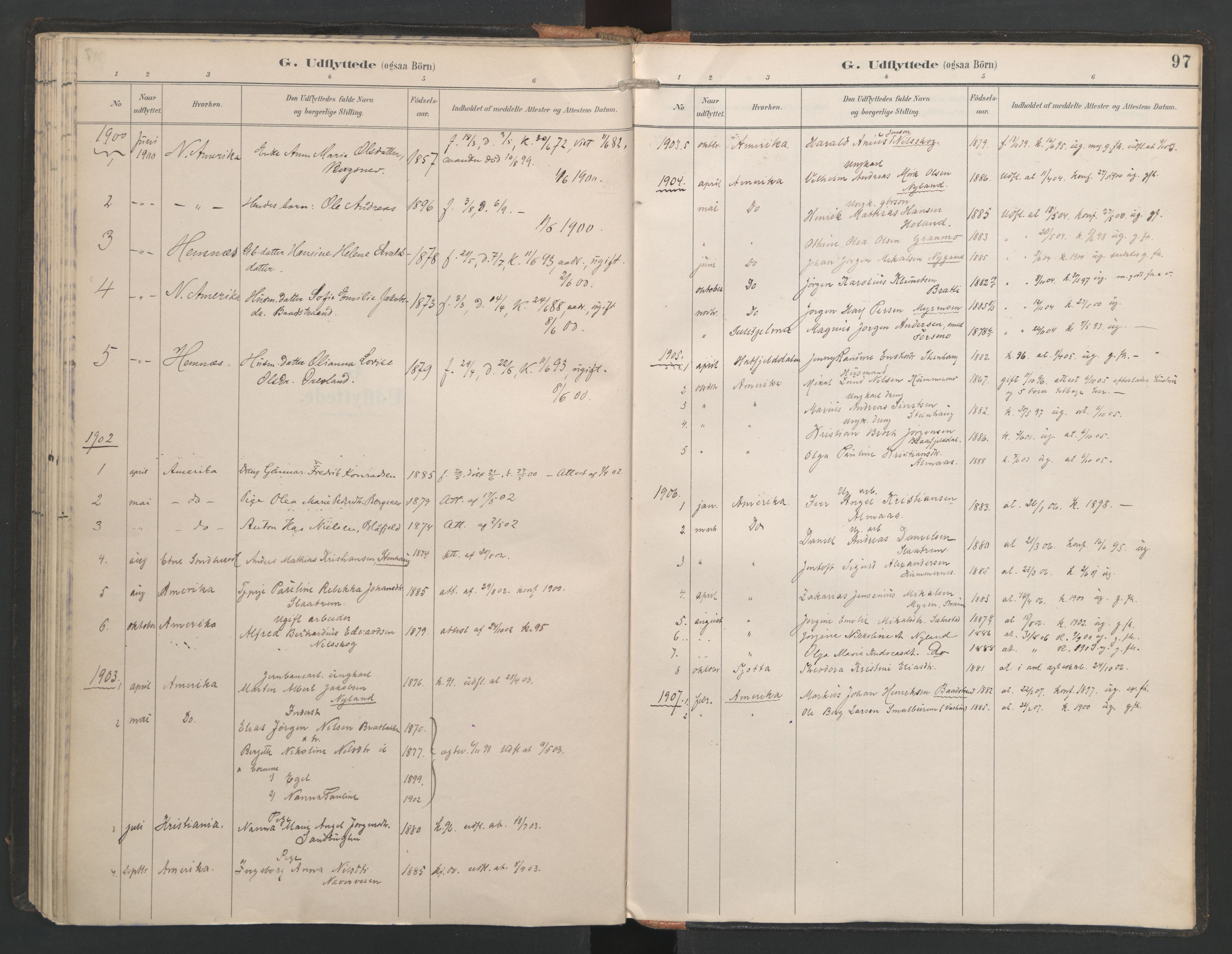 Ministerialprotokoller, klokkerbøker og fødselsregistre - Nordland, SAT/A-1459/821/L0317: Parish register (official) no. 821A01, 1892-1907, p. 97