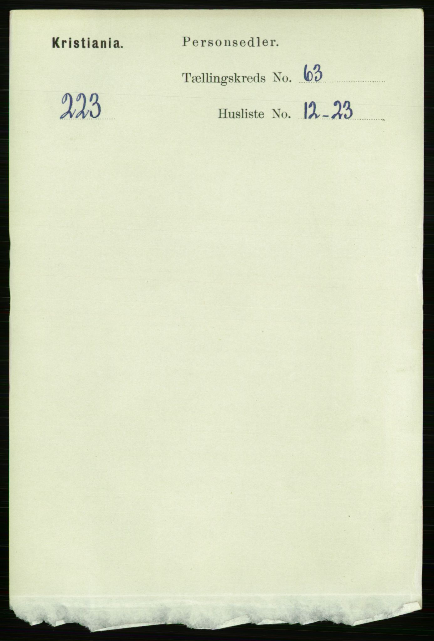 RA, 1891 census for 0301 Kristiania, 1891, p. 33986