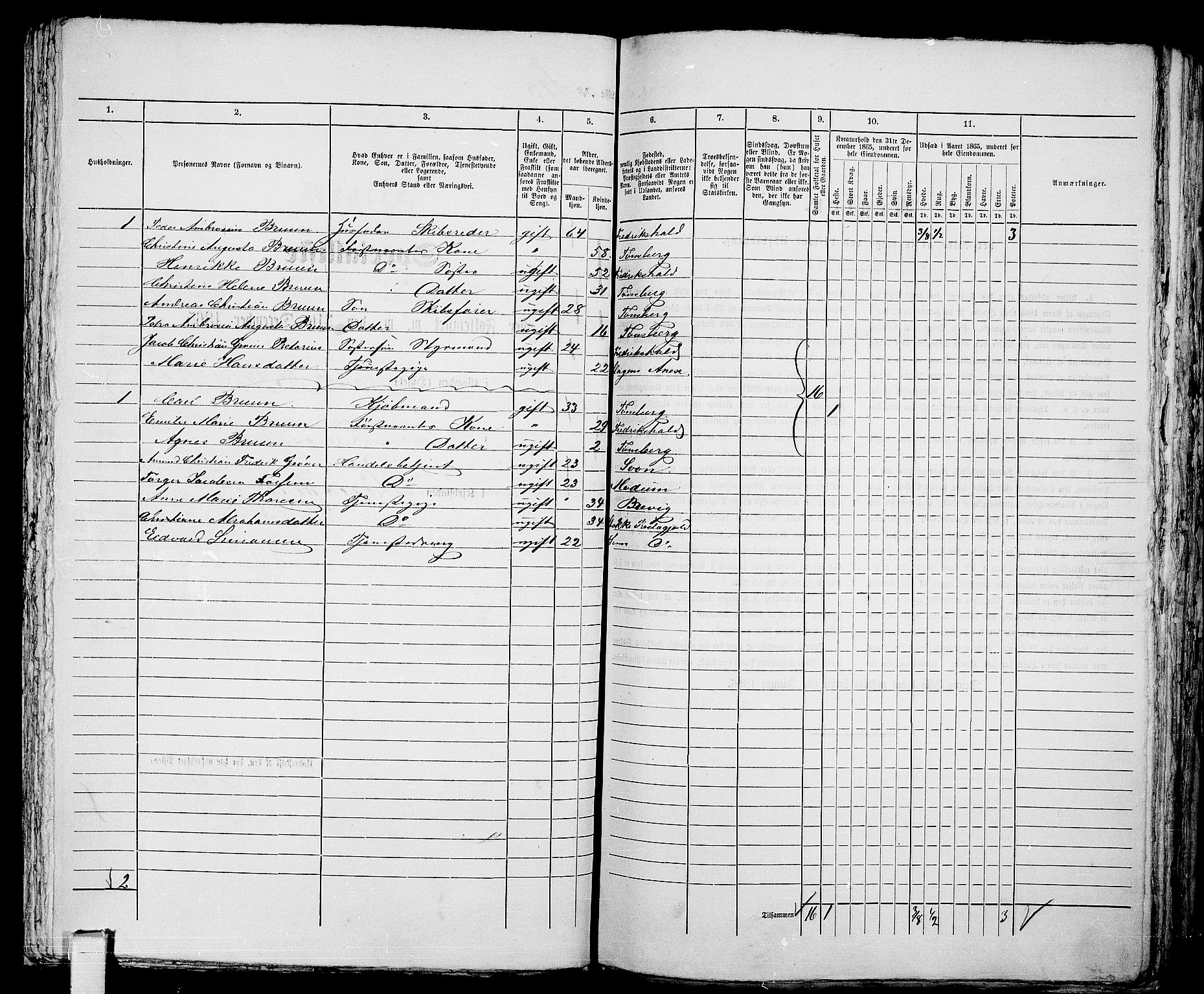 RA, 1865 census for Tønsberg, 1865, p. 272