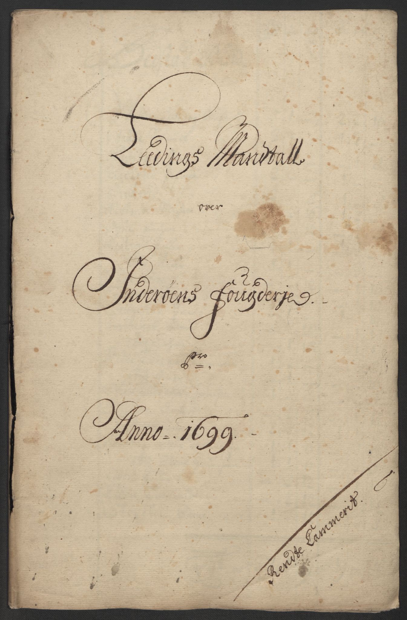 Rentekammeret inntil 1814, Reviderte regnskaper, Fogderegnskap, RA/EA-4092/R63/L4310: Fogderegnskap Inderøy, 1698-1699, p. 269
