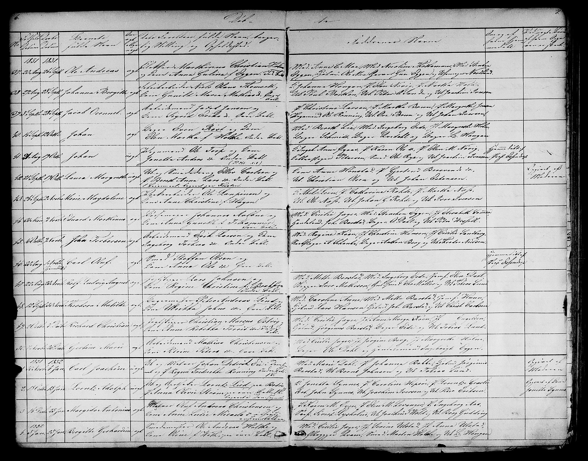 Ministerialprotokoller, klokkerbøker og fødselsregistre - Sør-Trøndelag, SAT/A-1456/604/L0219: Parish register (copy) no. 604C02, 1851-1869, p. 6-7