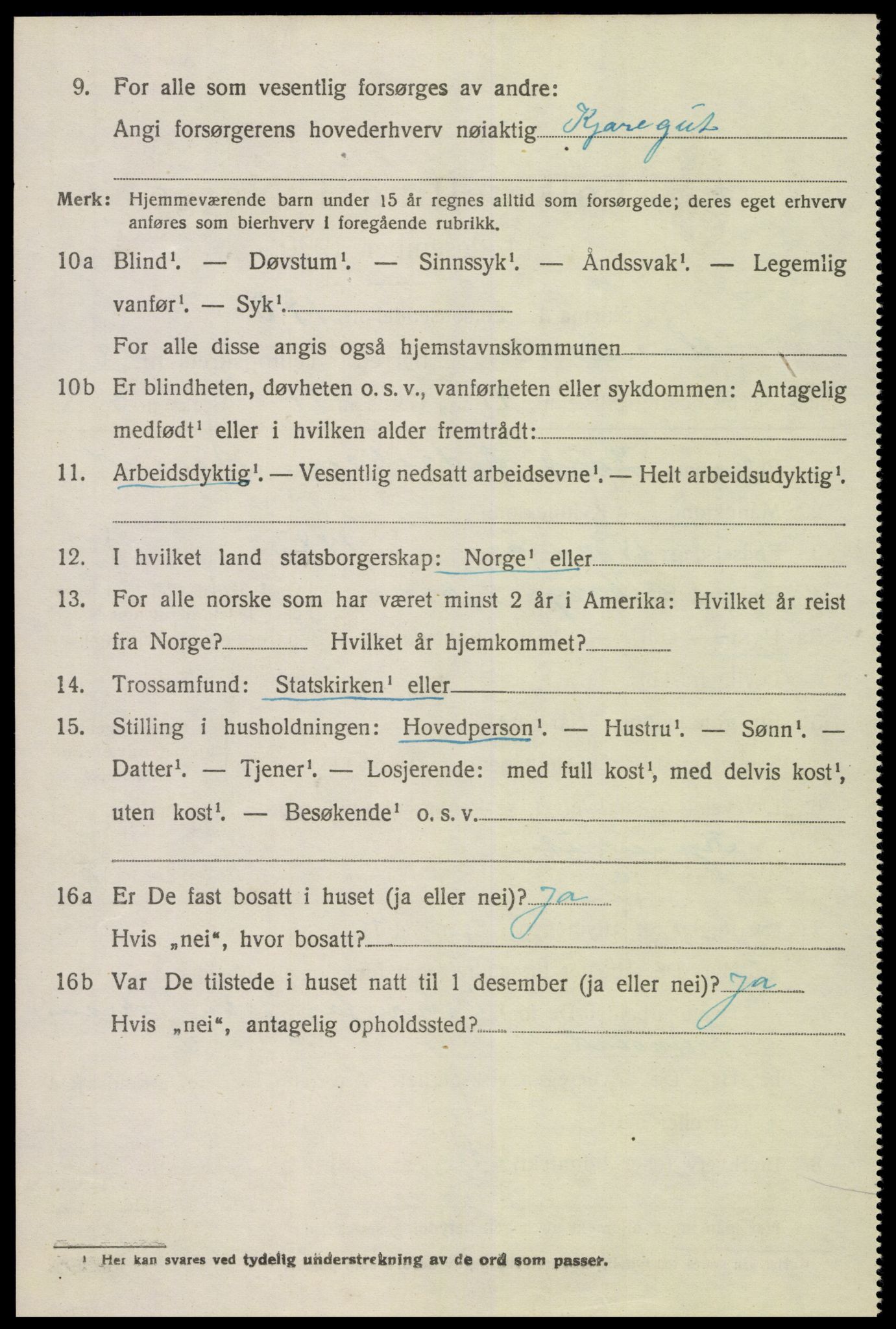 SAK, 1920 census for Landvik, 1920, p. 2107
