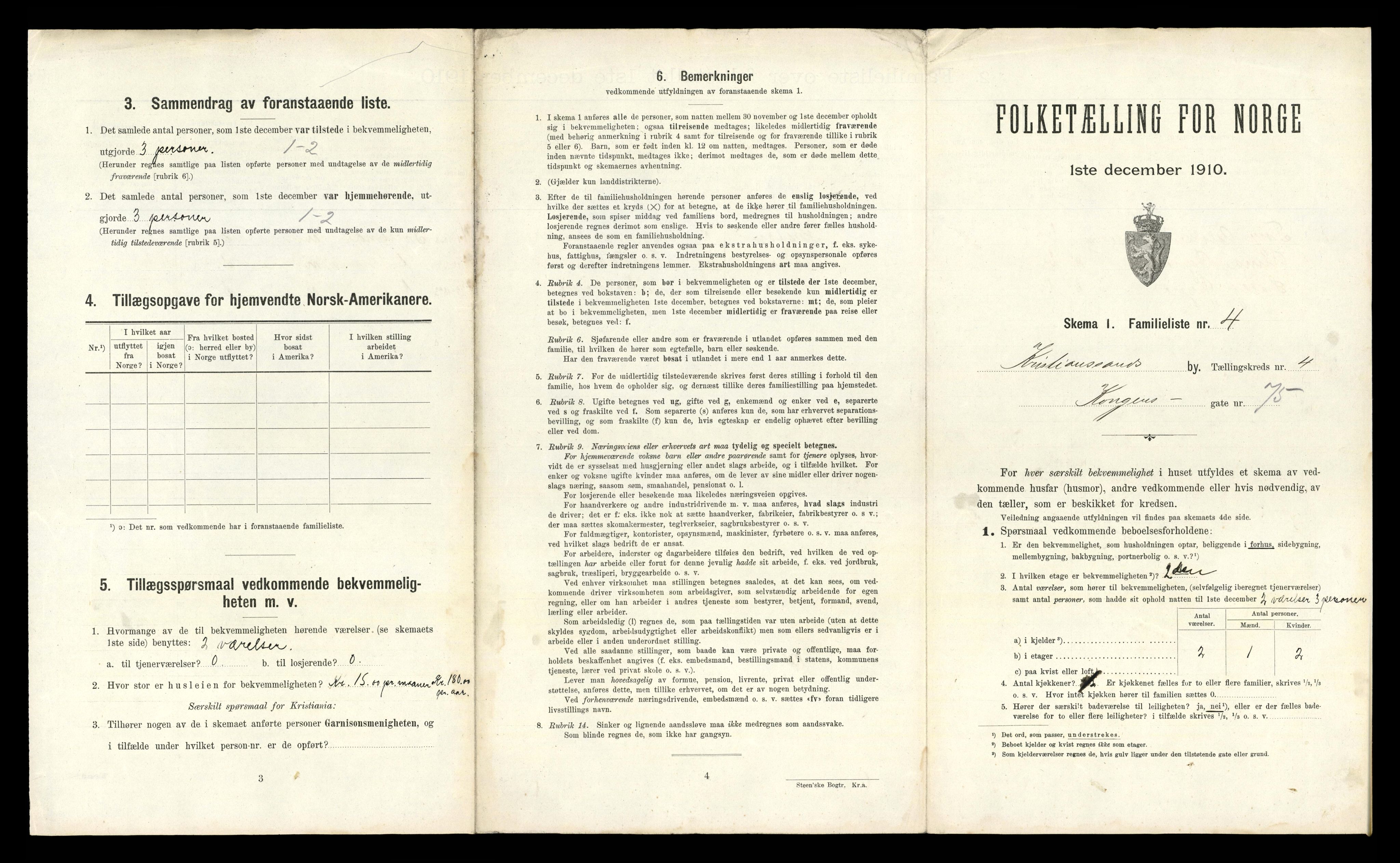 RA, 1910 census for Kristiansand, 1910, p. 980