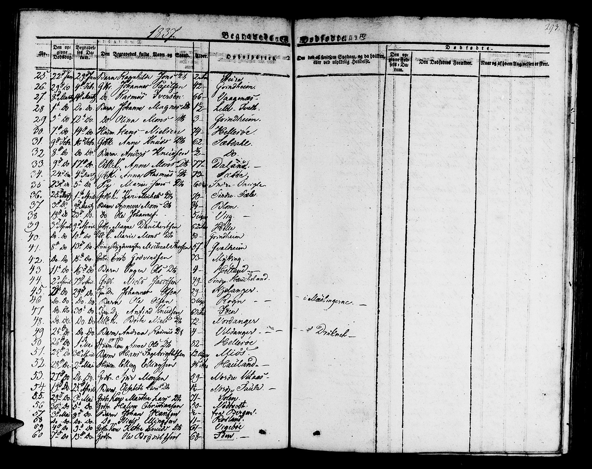 Manger sokneprestembete, SAB/A-76801/H/Haa: Parish register (official) no. A 4, 1824-1838, p. 293