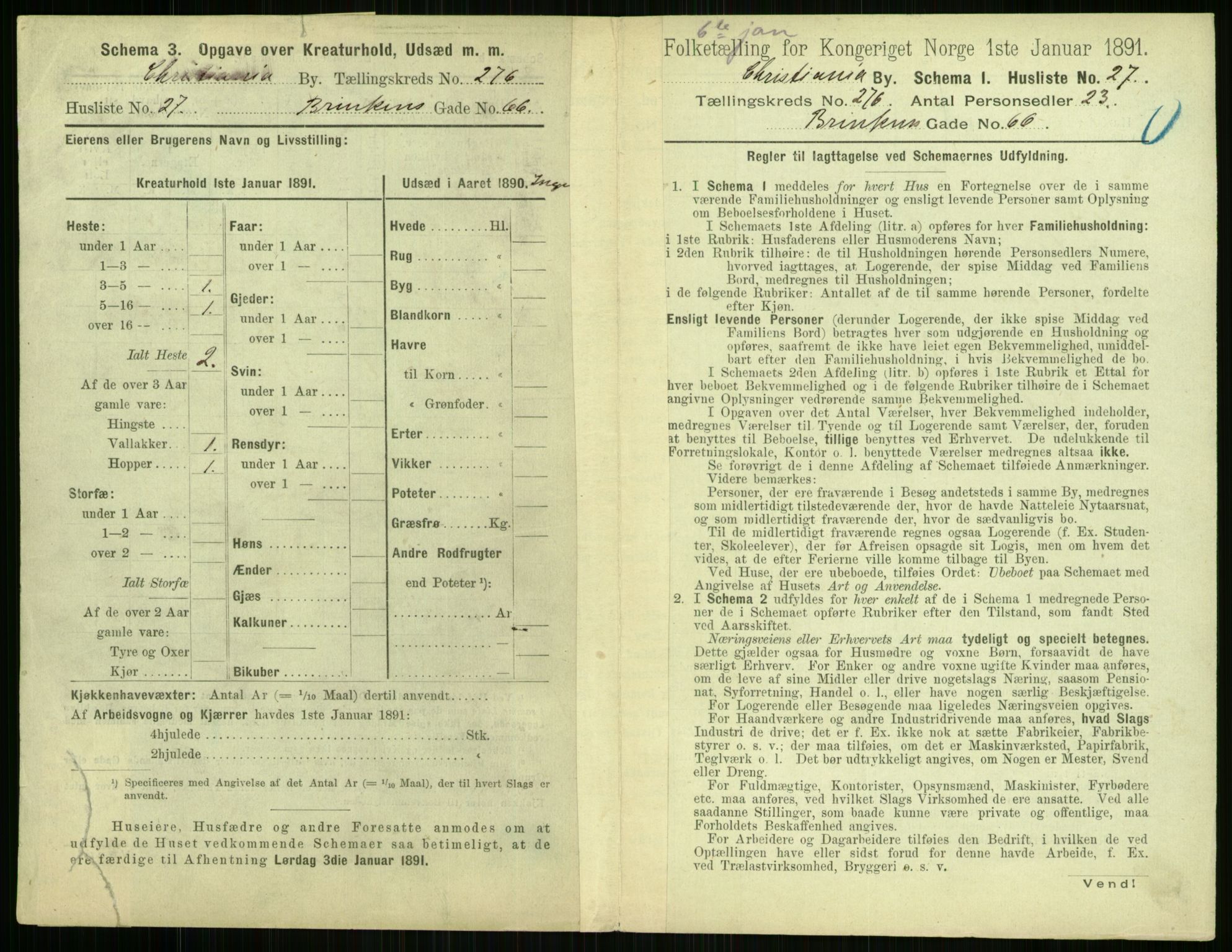 RA, 1891 census for 0301 Kristiania, 1891, p. 167498