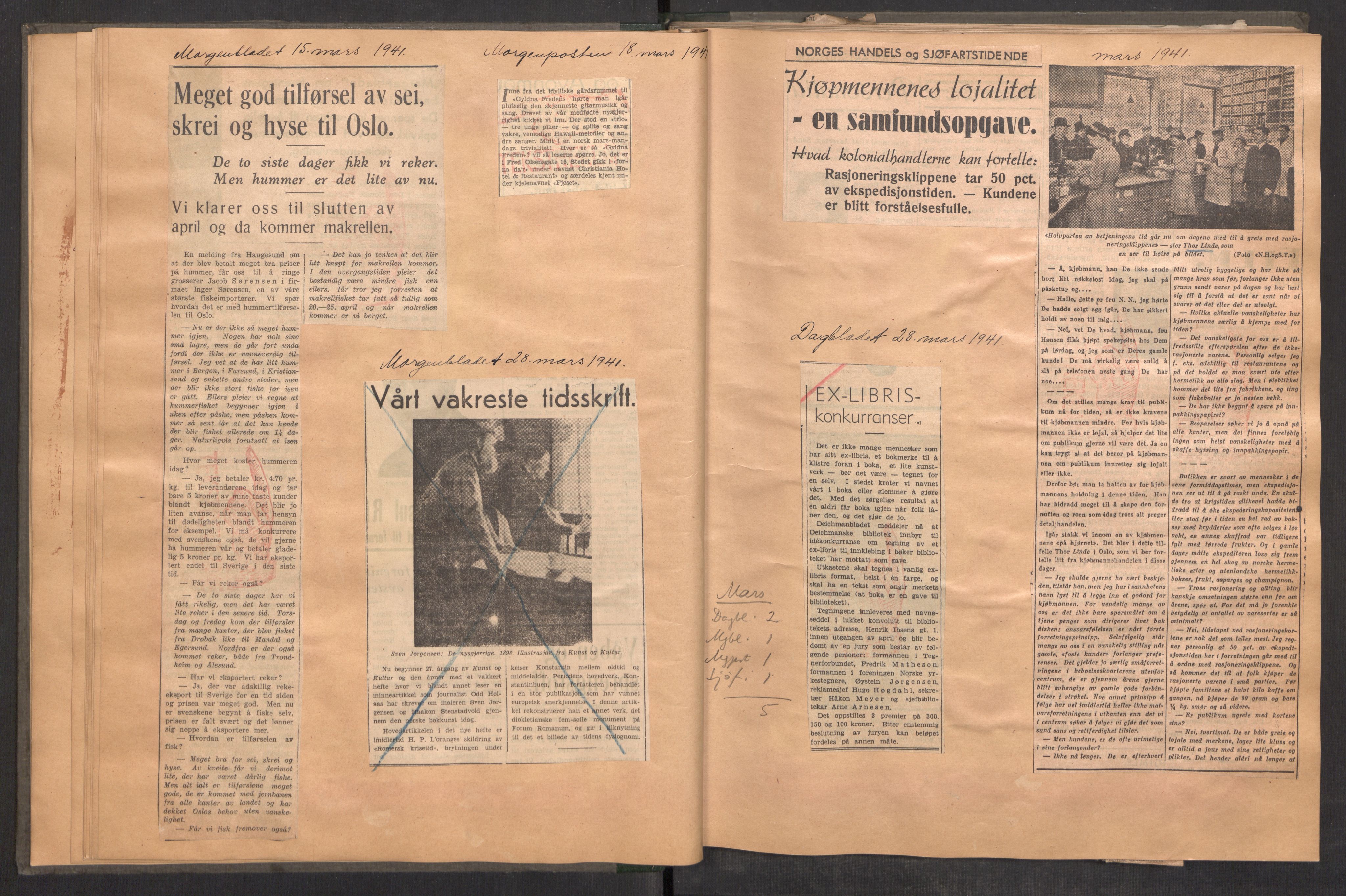 Tekstreklameutvalget, AV/RA-PA-0854/A/Aa/L0004: Kvartalsrapporter om virksomheten, 1940-1951