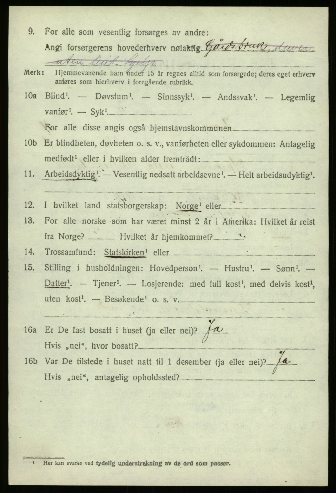 SAB, 1920 census for Davik, 1920, p. 5094